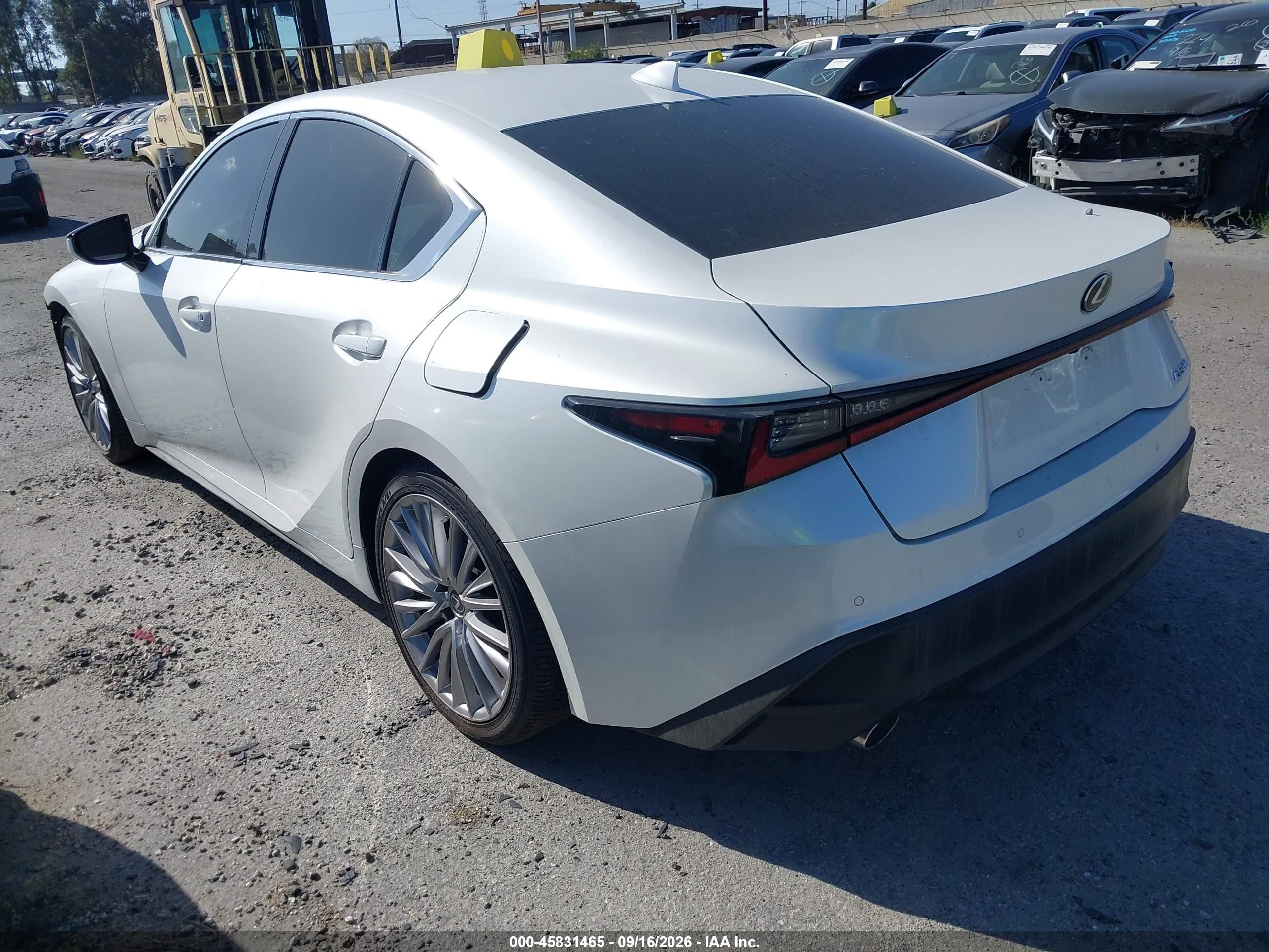 2022 Lexus IS 300 VIN JTHDA1D28N5122193 IAAI salvage auction — Front End, Salvage Certificate (California), sold $12,600 on 2026-09-19 (photo 3)