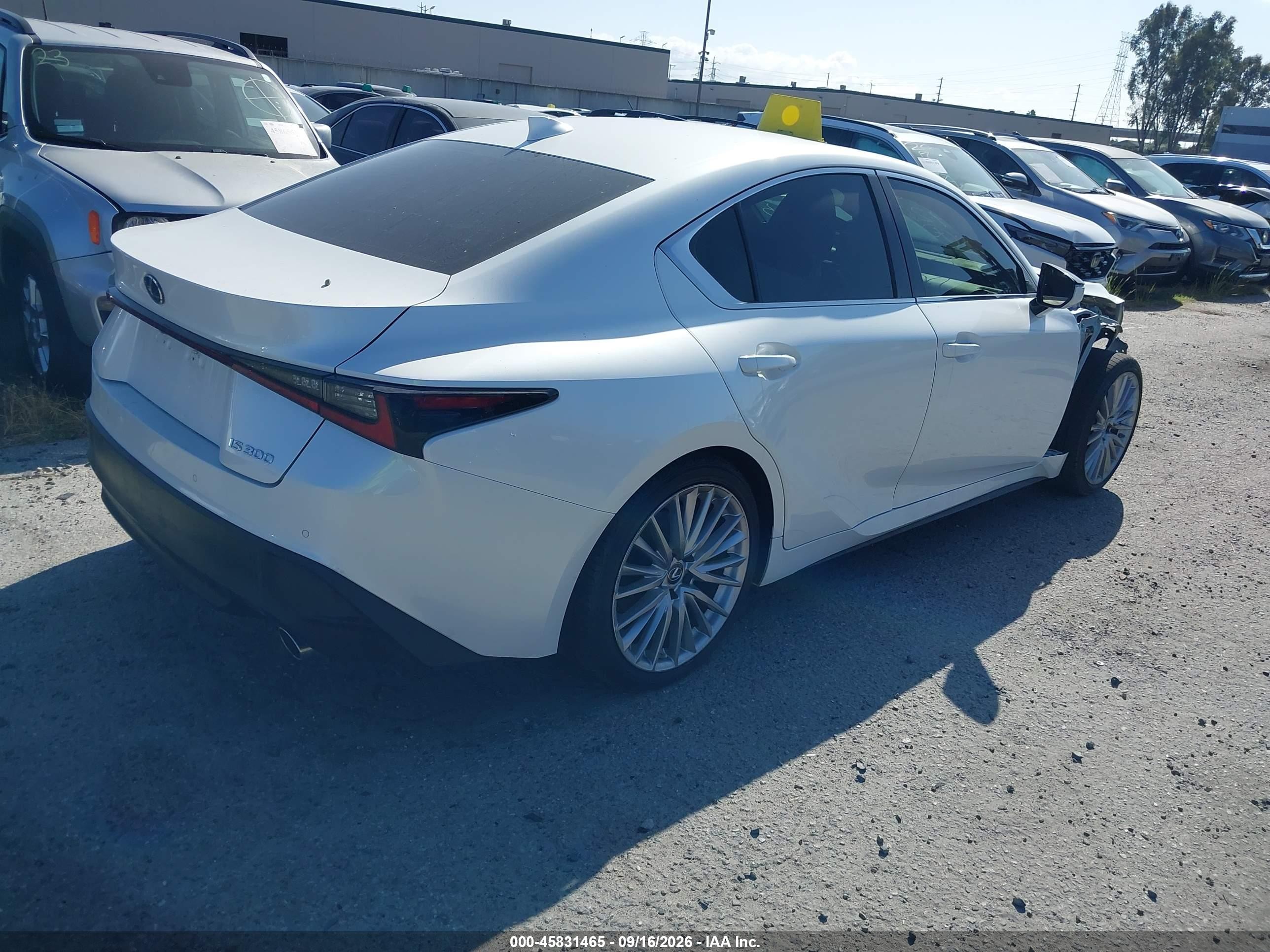 2022 Lexus IS 300 VIN JTHDA1D28N5122193 IAAI salvage auction — Front End, Salvage Certificate (California), sold $12,600 on 2026-09-19 (photo 4)