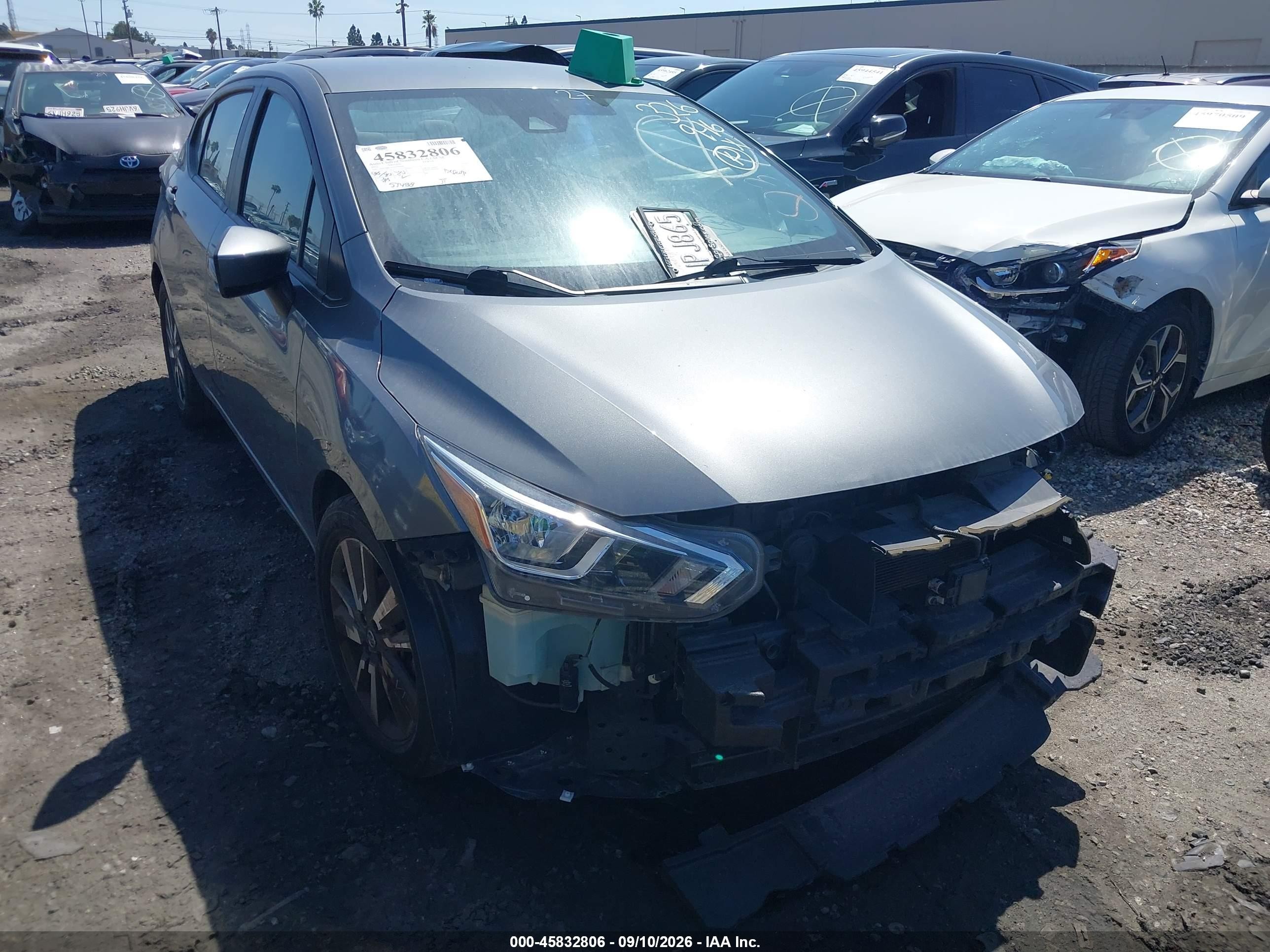 2022 Nissan Versa VIN 3N1CN8EV2NL839548 IAAI salvage auction — Front End, Salvage Certificate (California), sold $3,050 on 2026-09-12 (photo 1)
