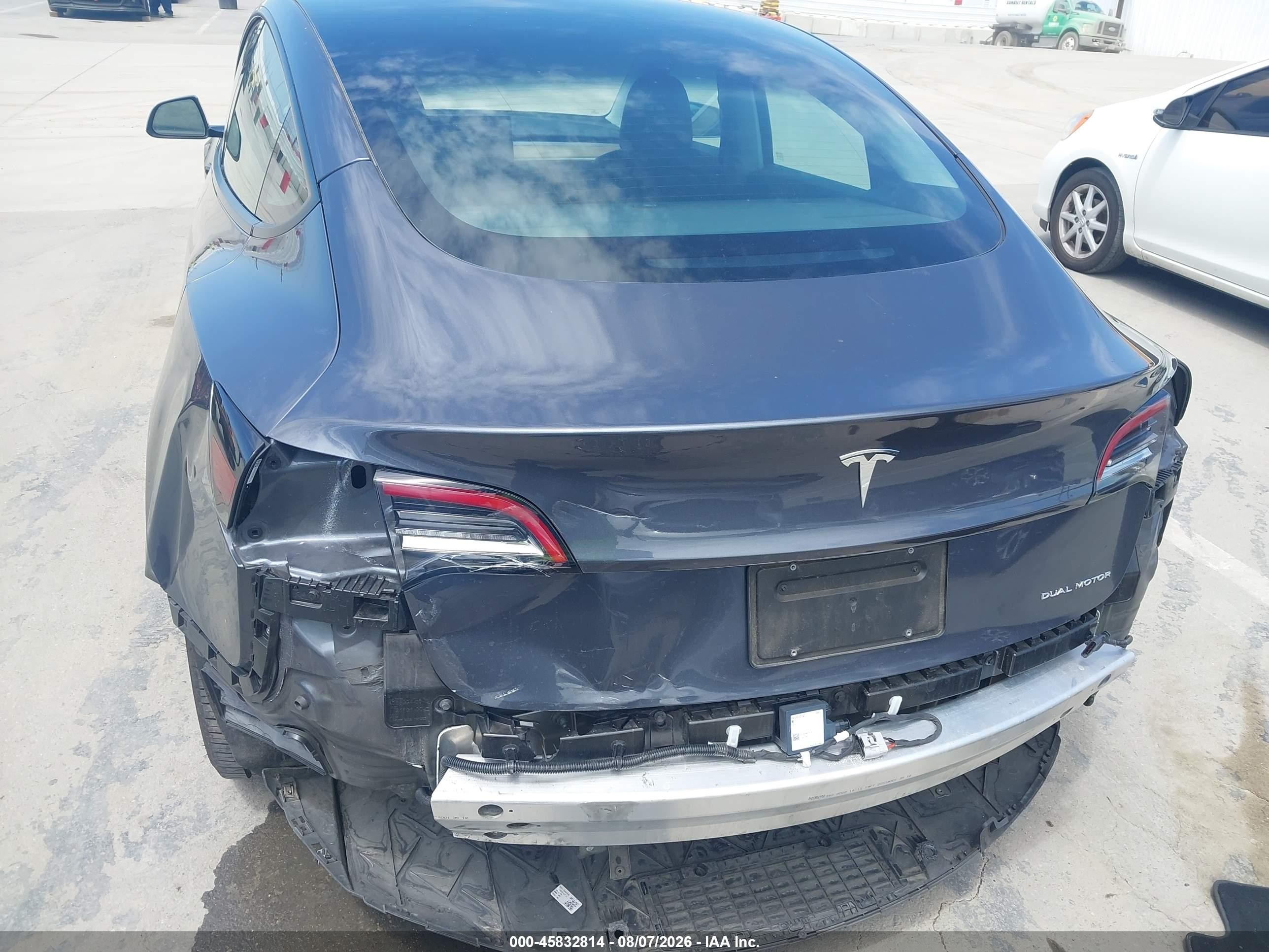 2022 Tesla Model 3 VIN 5YJ3E1EB3NF277815 IAAI salvage auction — Rear End, Salvage (California), sold $11,200 on 2026-09-13 (photo 6)