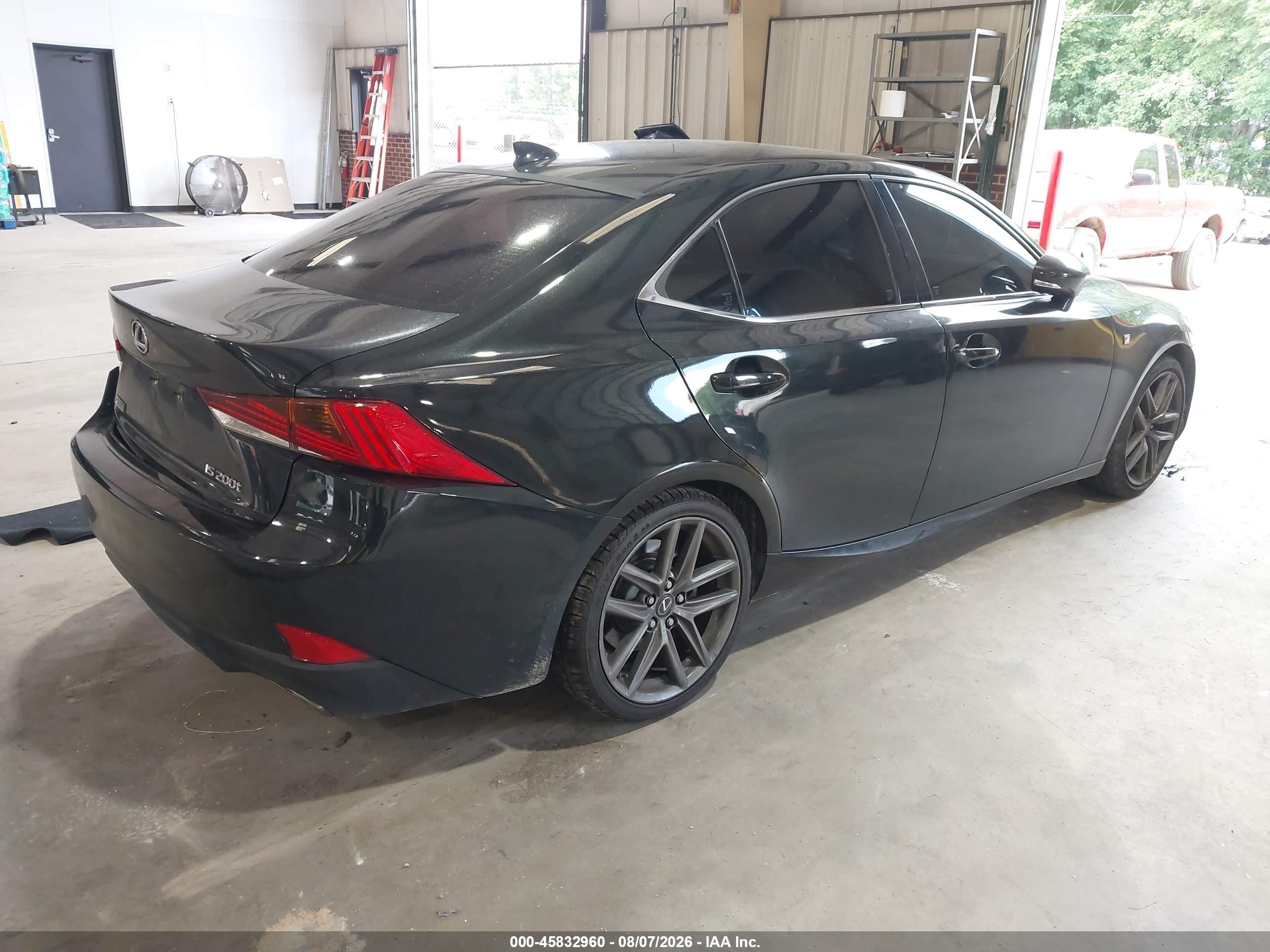 2017 Lexus IS 200t VIN JTHBA1D2XH5051316 IAAI salvage auction — Rear End, Salvage (North Carolina), sold $6,000 on 2026-09-12 (photo 4)
