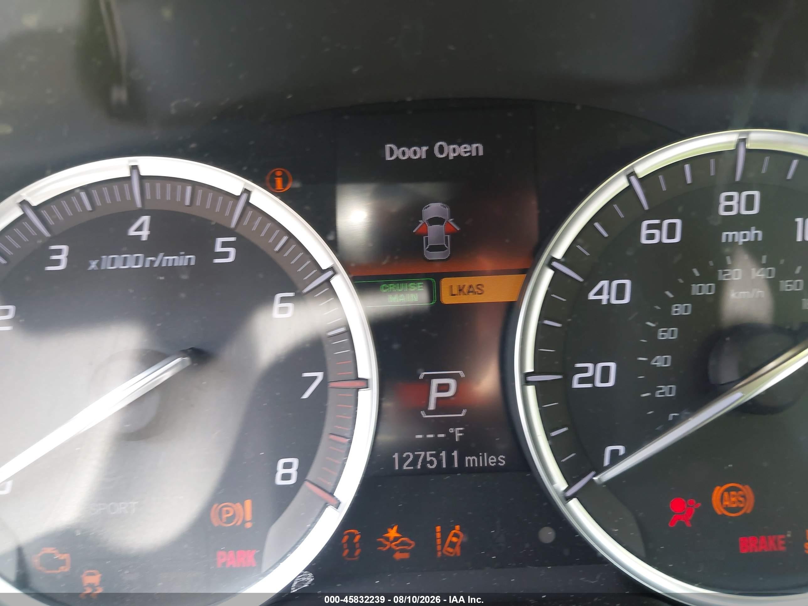 2016 Acura Tlx VIN 19UUB2F55GA010720 IAAI salvage auction — Front End, Clear (Tennessee), sold $1,400 on 2026-09-23 (photo 7)