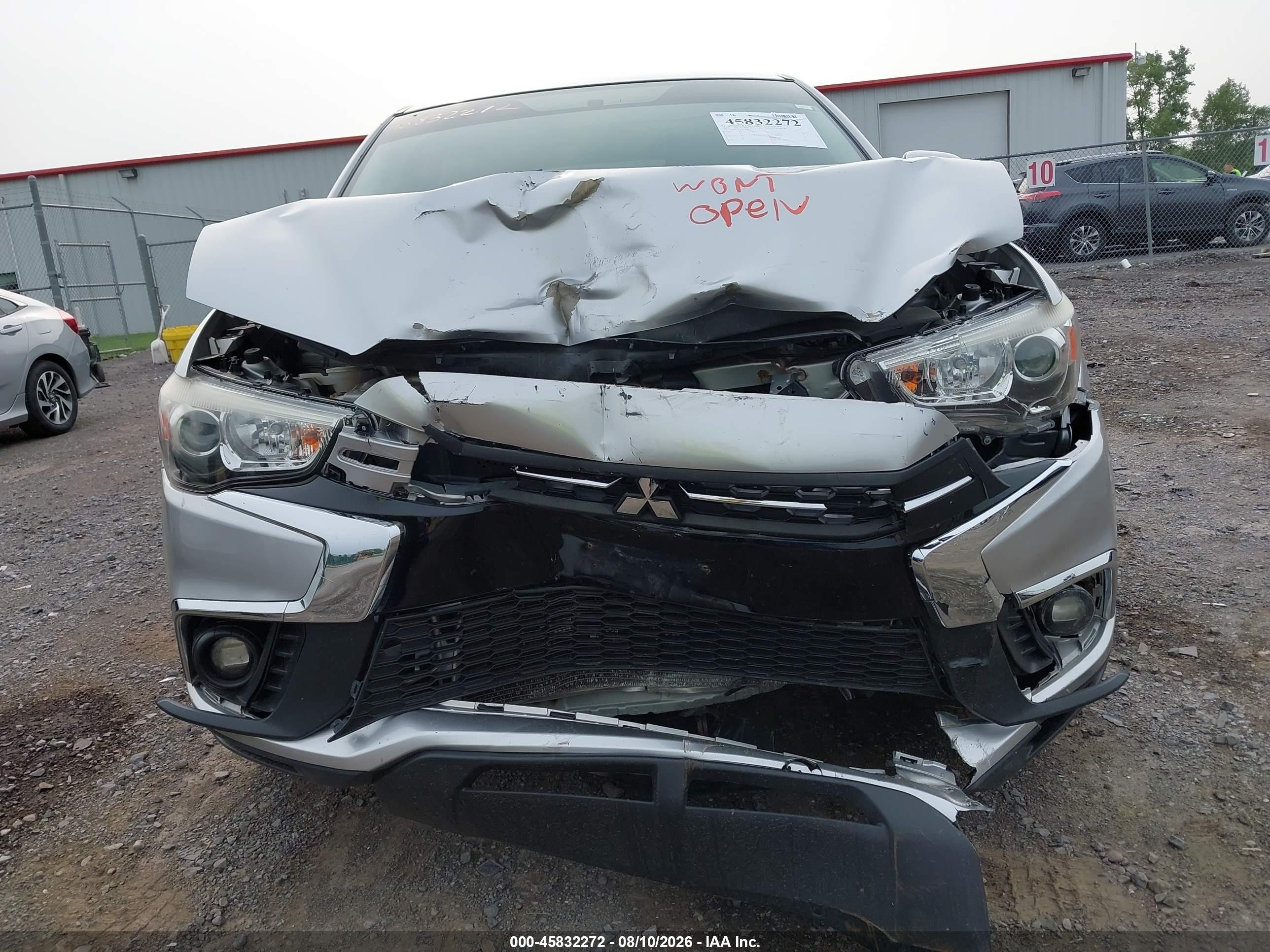 2019 Mitsubishi Outlander Sport VIN JA4AR3AU3KU019127 IAAI salvage auction — Front End, Mv-907A (New York), sold $1,650 on 2026-09-25 (photo 6)