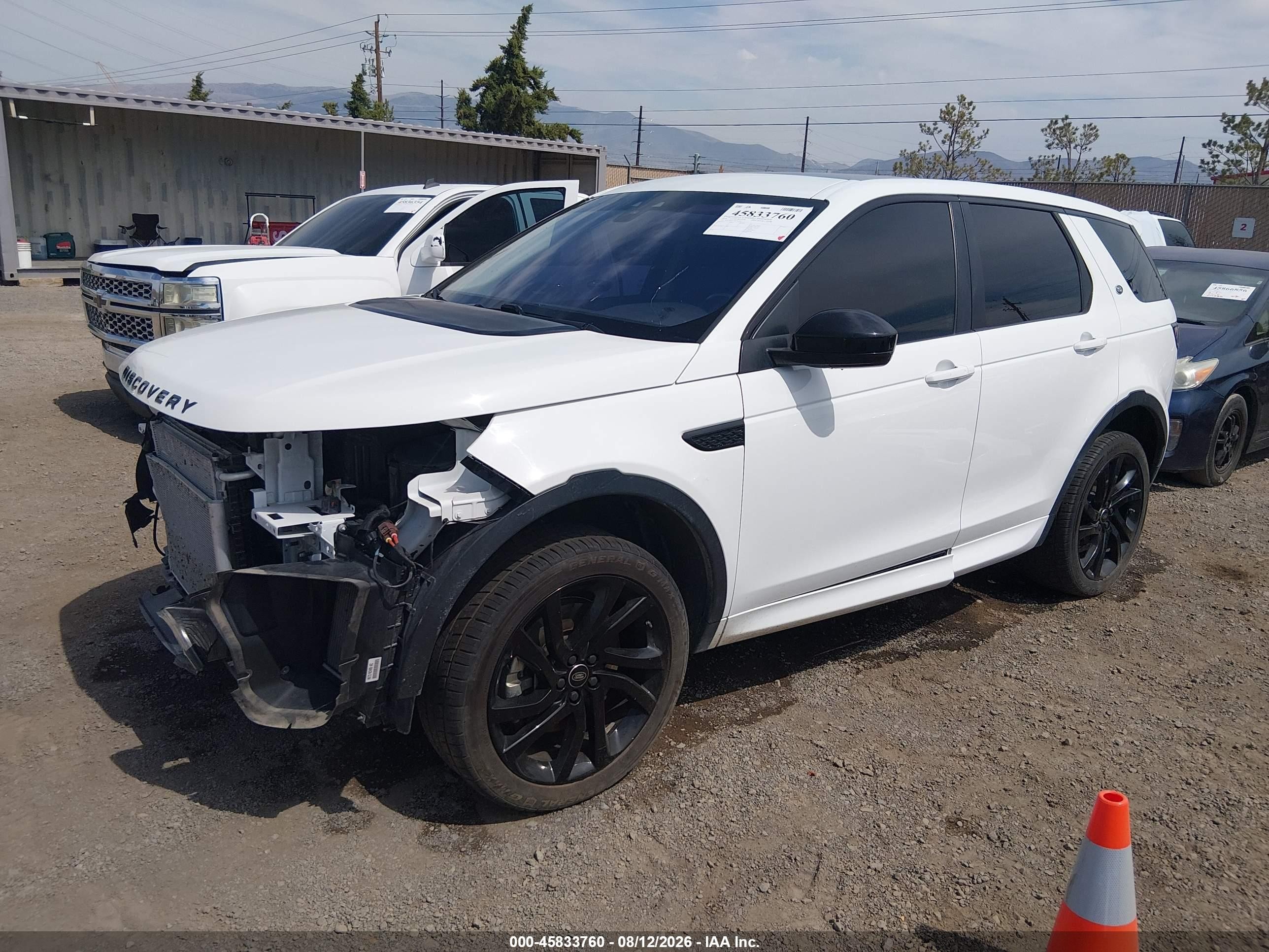 2018 Land rover Discovery sport VIN SALCR2SX7JH751049 IAAI salvage auction — Front End, Salvage (Nevada), sold $3,450 on 2026-09-06 (photo 2)