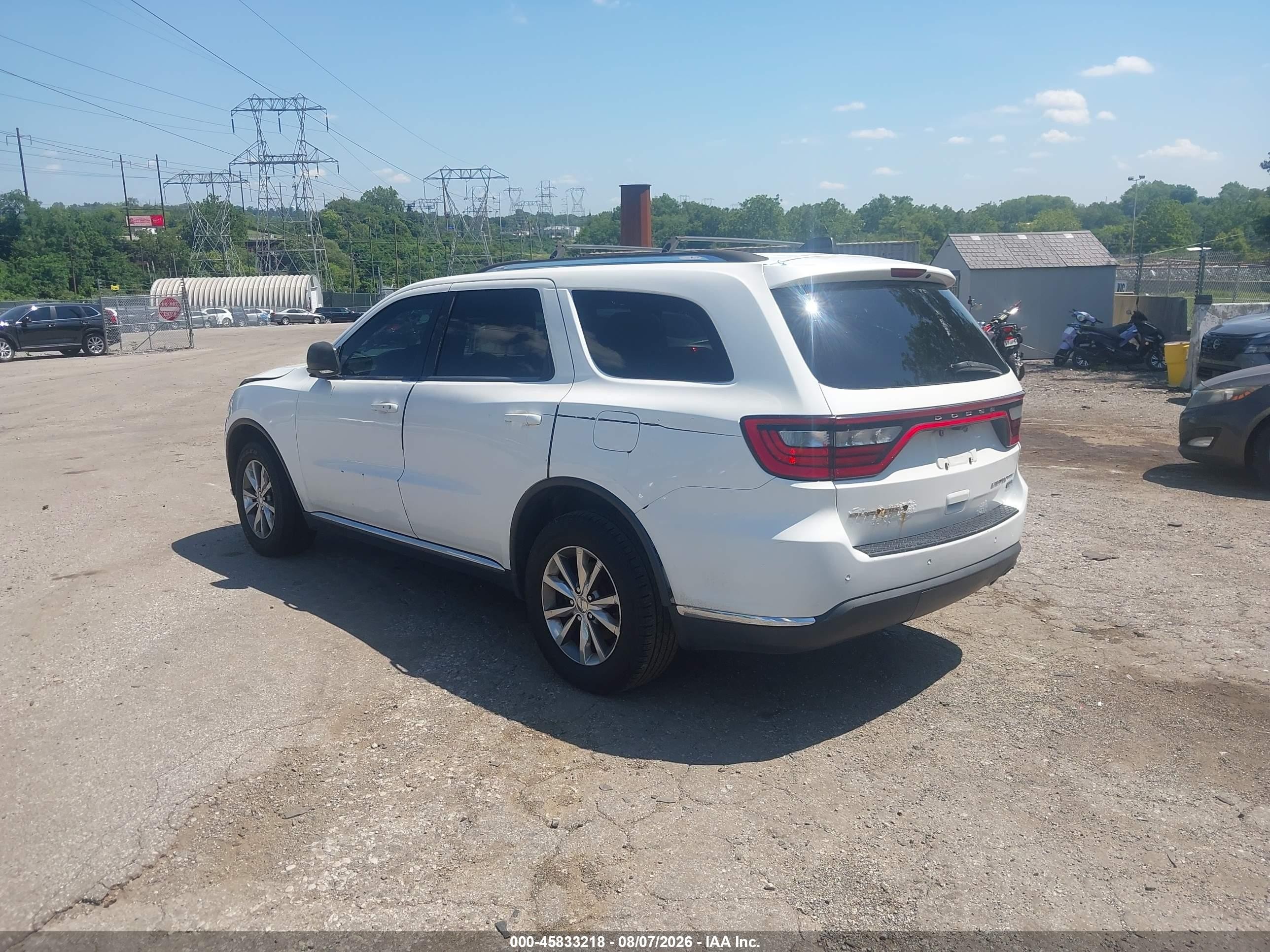 2014 Dodge Durango VIN 1C4RDJDGXEC449992 IAAI salvage auction — Front End, Salvage (Pennsylvania), sold $825 on 2026-08-28 (photo 3)