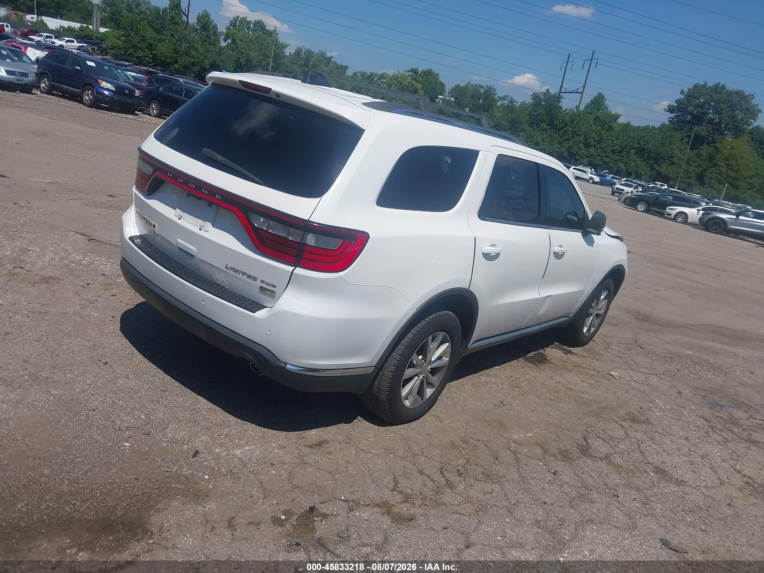 2014 Dodge Durango VIN 1C4RDJDGXEC449992 IAAI salvage auction — Front End, Salvage (Pennsylvania), sold $825 on 2026-08-28 (photo 4)