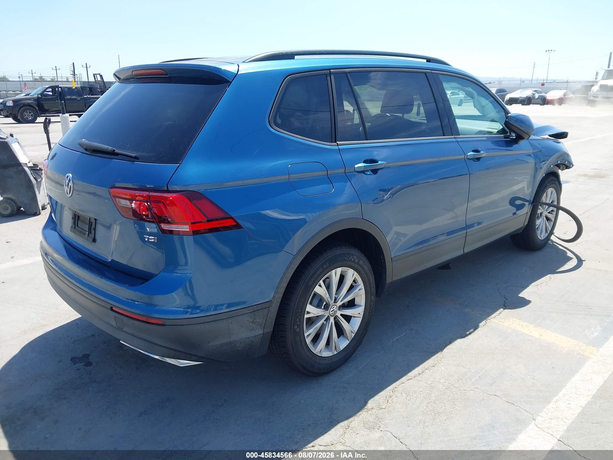2018 Volkswagen Tiguan VIN 3VV1B7AX2JM095440 IAAI salvage auction — Front End, Salvage (California), sold $1,150 on 2026-09-19 (photo 4)