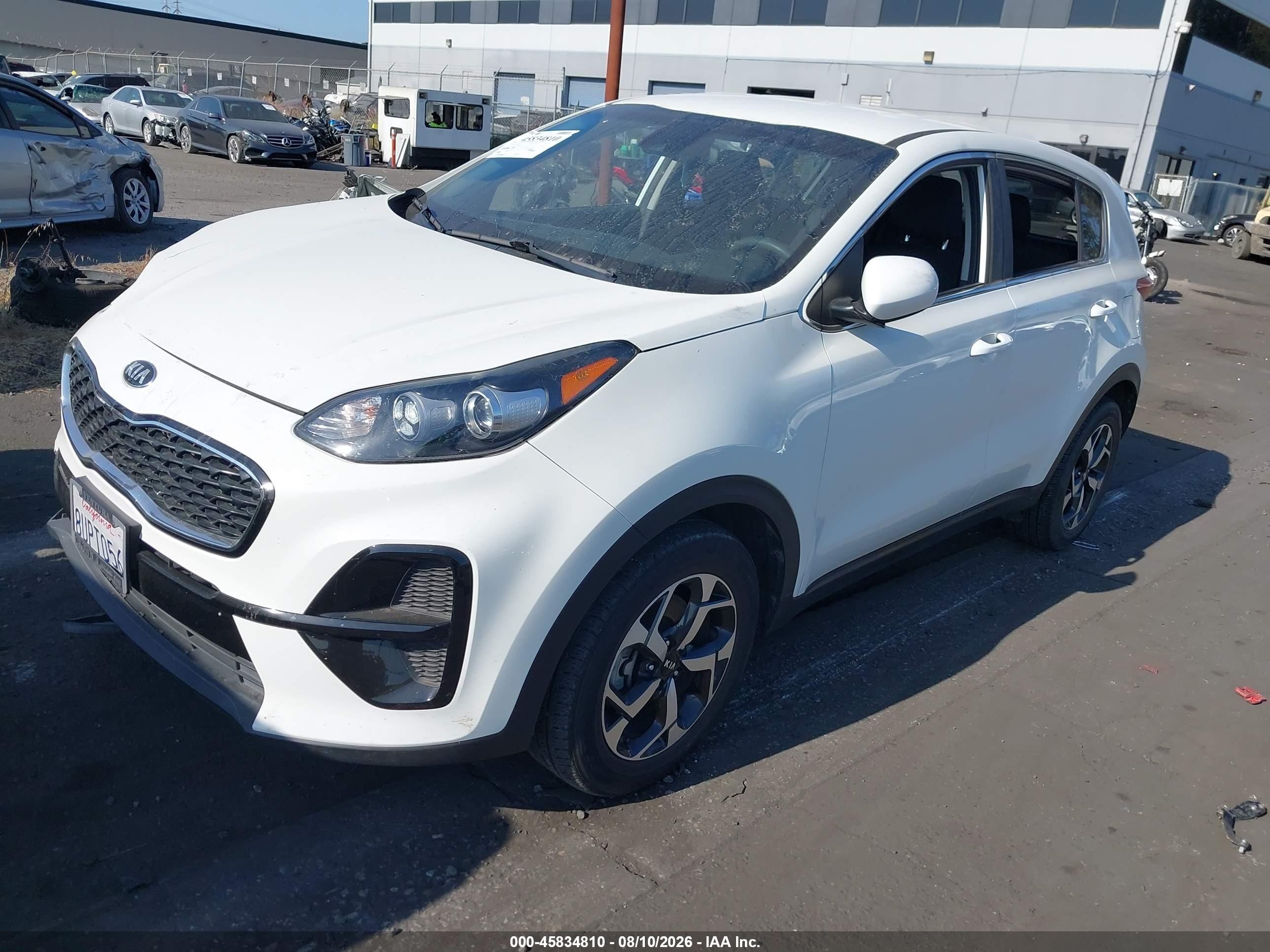 2021 Kia Sportage VIN KNDPM3AC8M7896607 IAAI salvage auction — Unknown, Salvage Certificate (California), sold $3,550 on 2026-09-13 (photo 2)