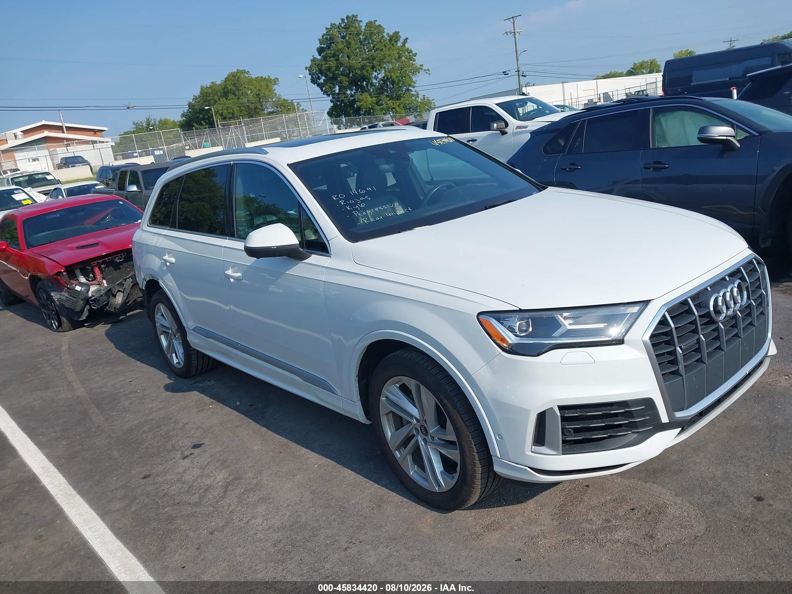 2021 Audi Q7 VIN WA1AXAF78MD022346 — IAAI salvage auction photo
