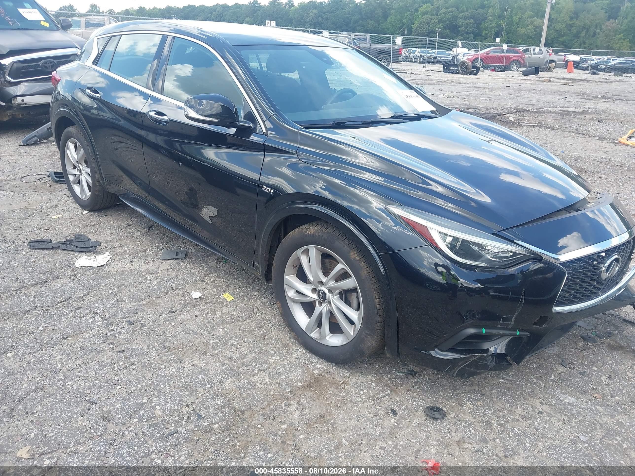 2018 Infiniti Qx30 VIN SJKCH5CP6JA054374 IAAI salvage auction — Front End, Salvage (Georgia), sold $1,250 on 2026-09-09 (photo 1)