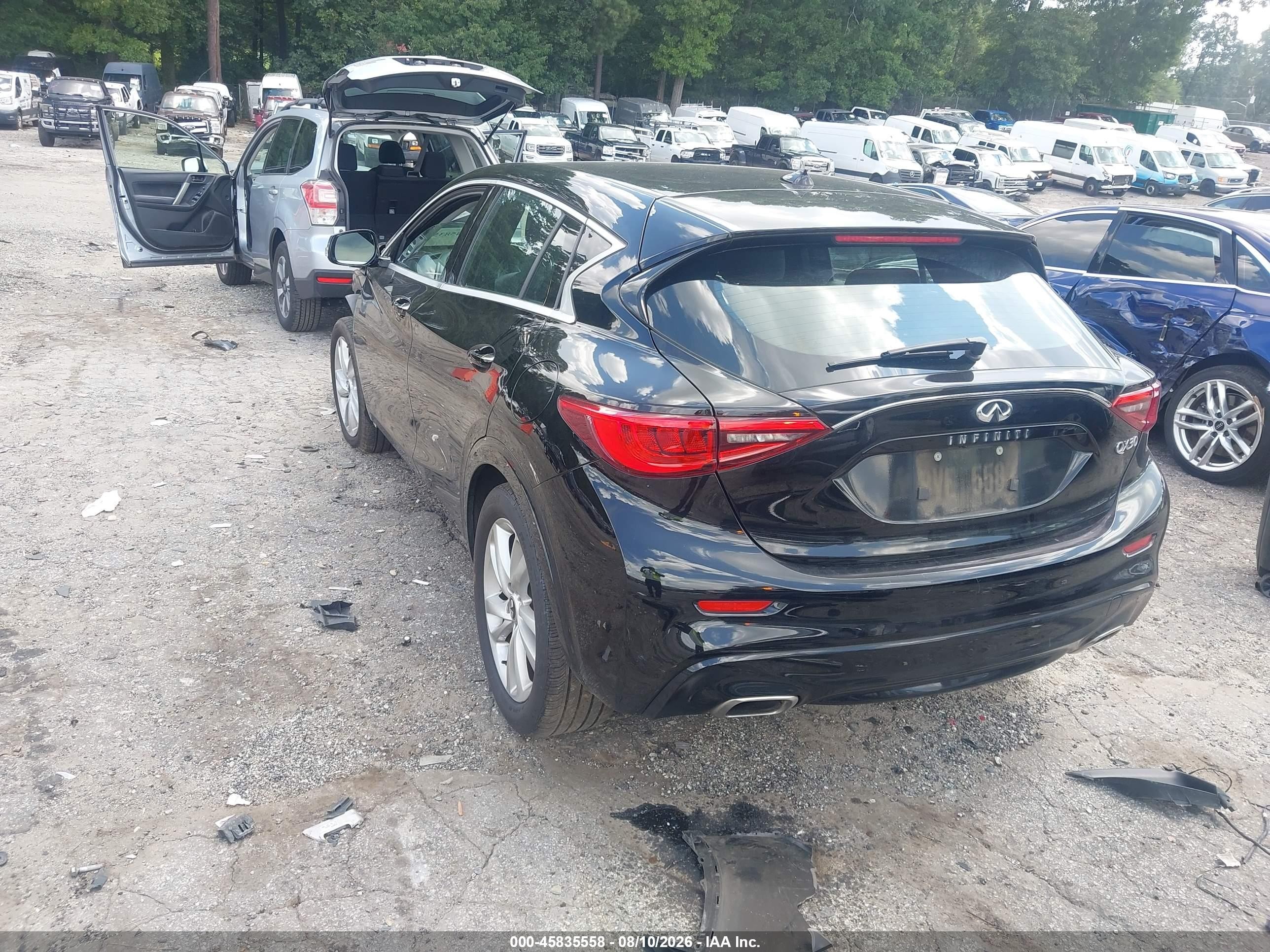 2018 Infiniti Qx30 VIN SJKCH5CP6JA054374 IAAI salvage auction — Front End, Salvage (Georgia), sold $1,250 on 2026-09-09 (photo 3)