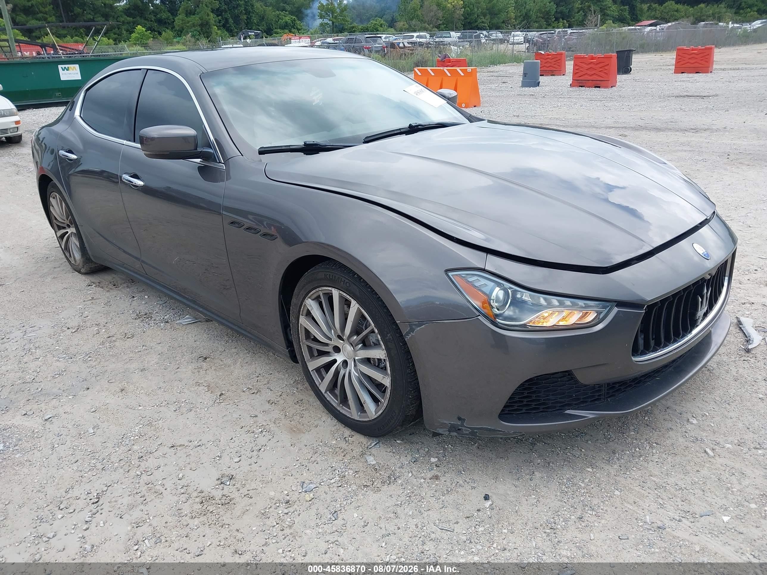 2015 Maserati Ghibli VIN ZAM57XSA9F1154267 IAAI salvage auction — Unknown, Salvage (North Carolina), sold $1,600 on 2026-09-12 (photo 1)