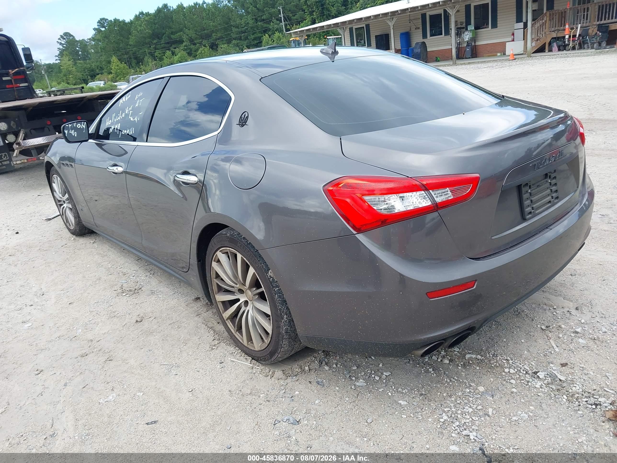 2015 Maserati Ghibli VIN ZAM57XSA9F1154267 IAAI salvage auction — Unknown, Salvage (North Carolina), sold $1,600 on 2026-09-12 (photo 3)