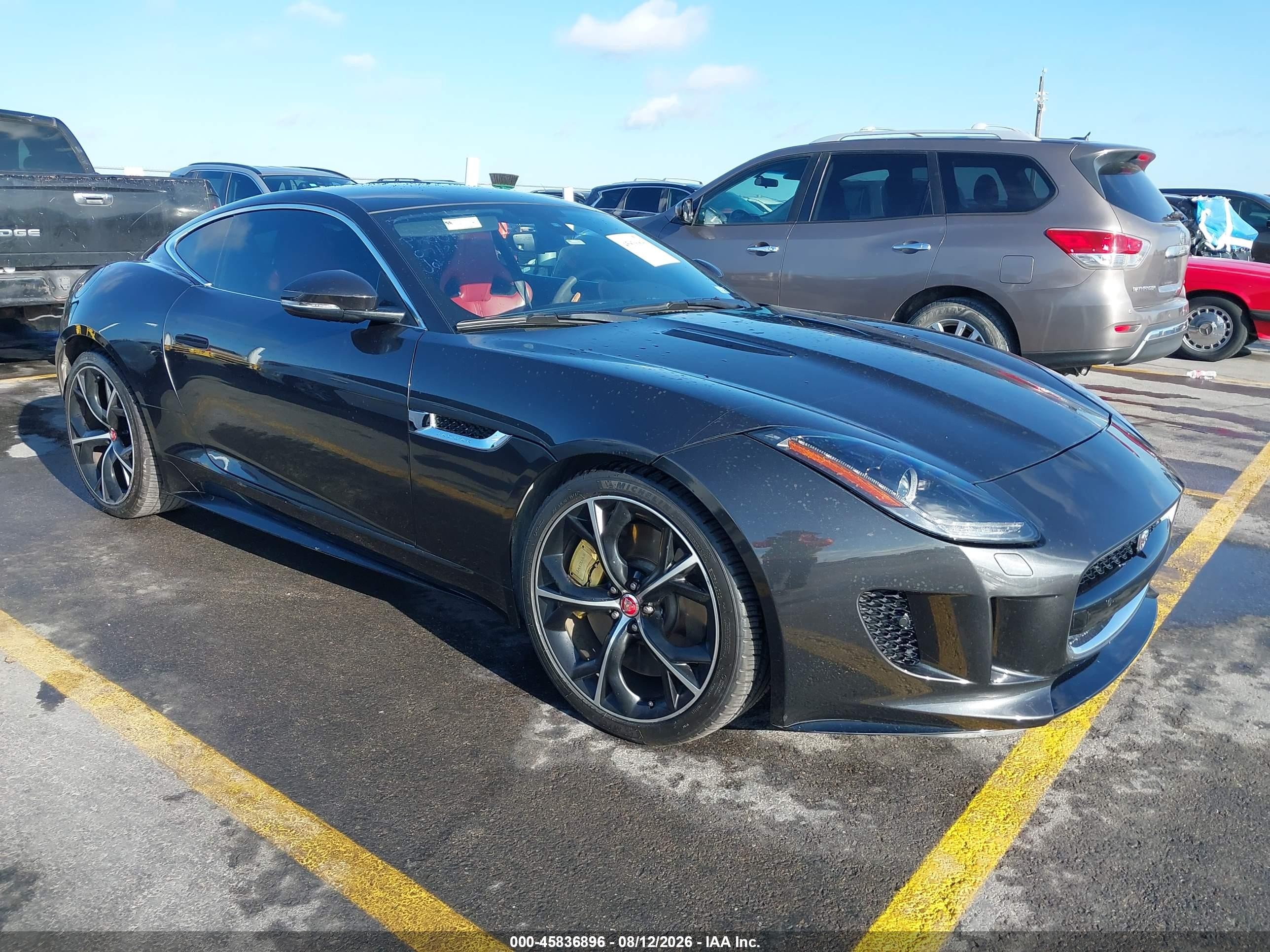 2015 Jaguar F-Type VIN SAJWA6DA8FMK14119 IAAI salvage auction — Rear End, Original (Texas), sold $17,600 on 2026-09-23 (photo 1)
