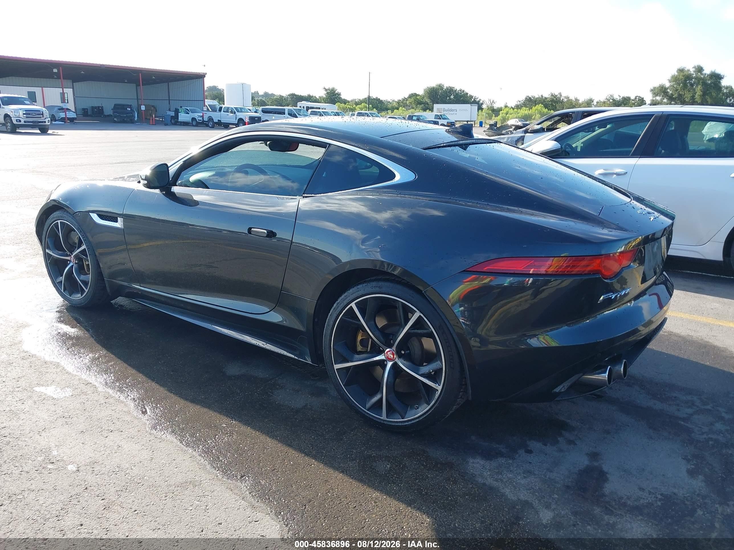 2015 Jaguar F-Type VIN SAJWA6DA8FMK14119 IAAI salvage auction — Rear End, Original (Texas), sold $17,600 on 2026-09-23 (photo 3)