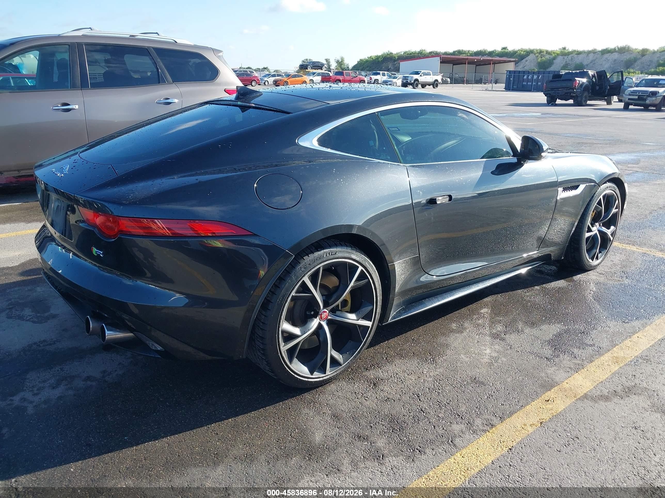 2015 Jaguar F-Type VIN SAJWA6DA8FMK14119 IAAI salvage auction — Rear End, Original (Texas), sold $17,600 on 2026-09-23 (photo 4)