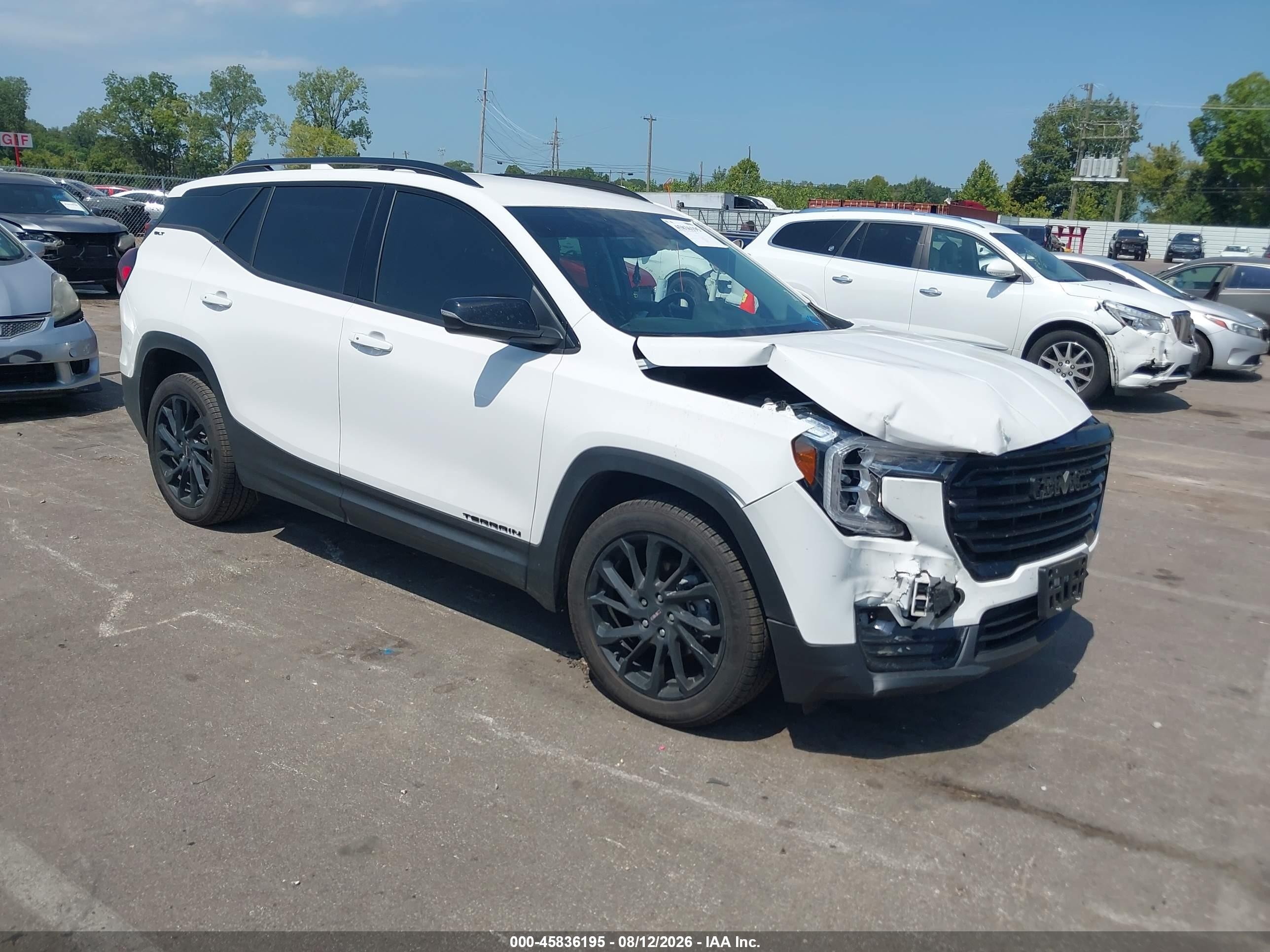 2023 GMC Terrain VIN 3GKALPEG9PL222113 IAAI salvage auction — Front End, Salvage (Mississippi), sold $7,900 on 2026-09-12 (photo 1)