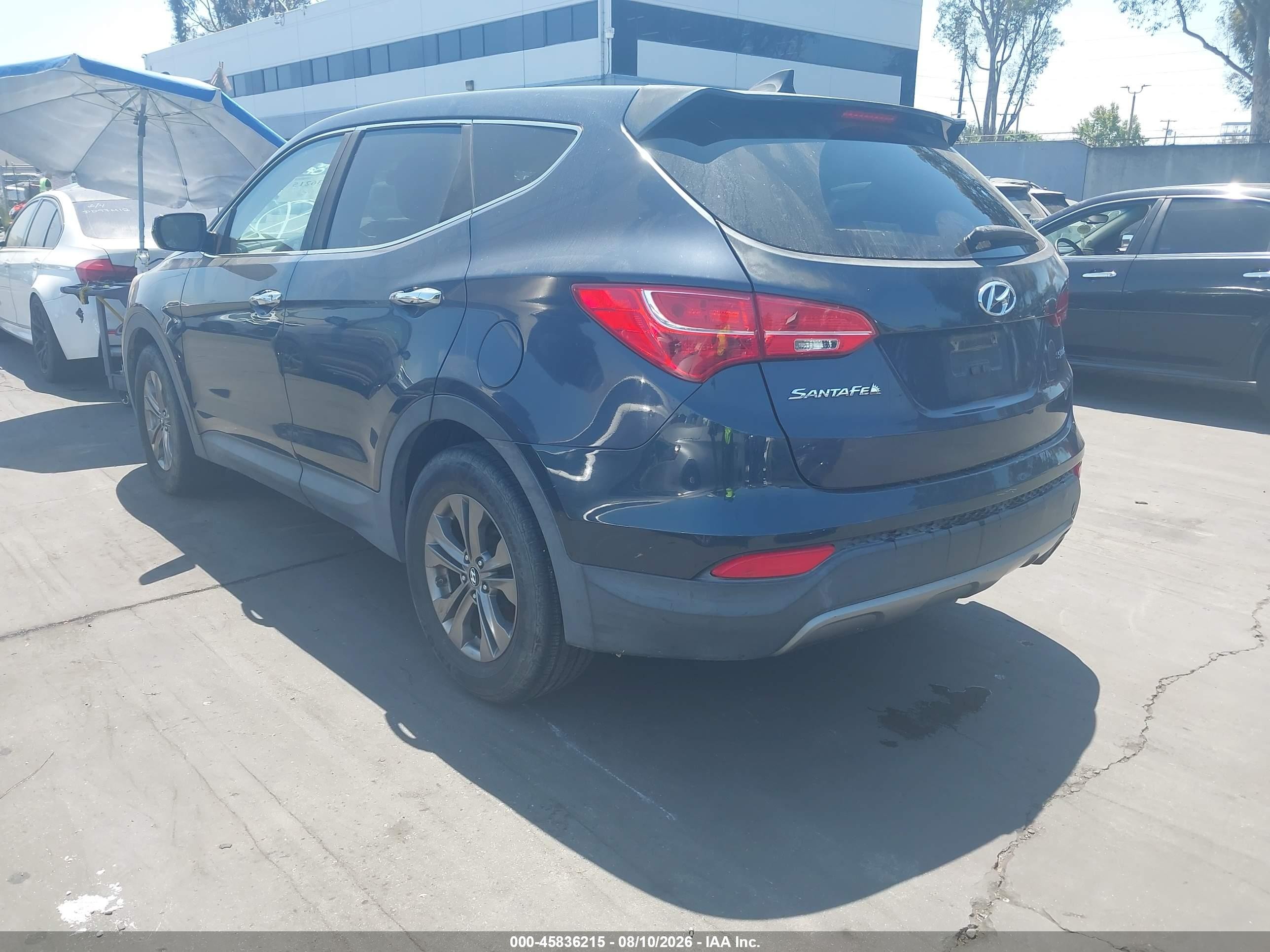 2013 Hyundai Santa Fe VIN 5XYZT3LB0DG042567 IAAI salvage auction — Vandalized, Salvage Certificate (California), sold $1,250 on 2026-09-13 (photo 3)