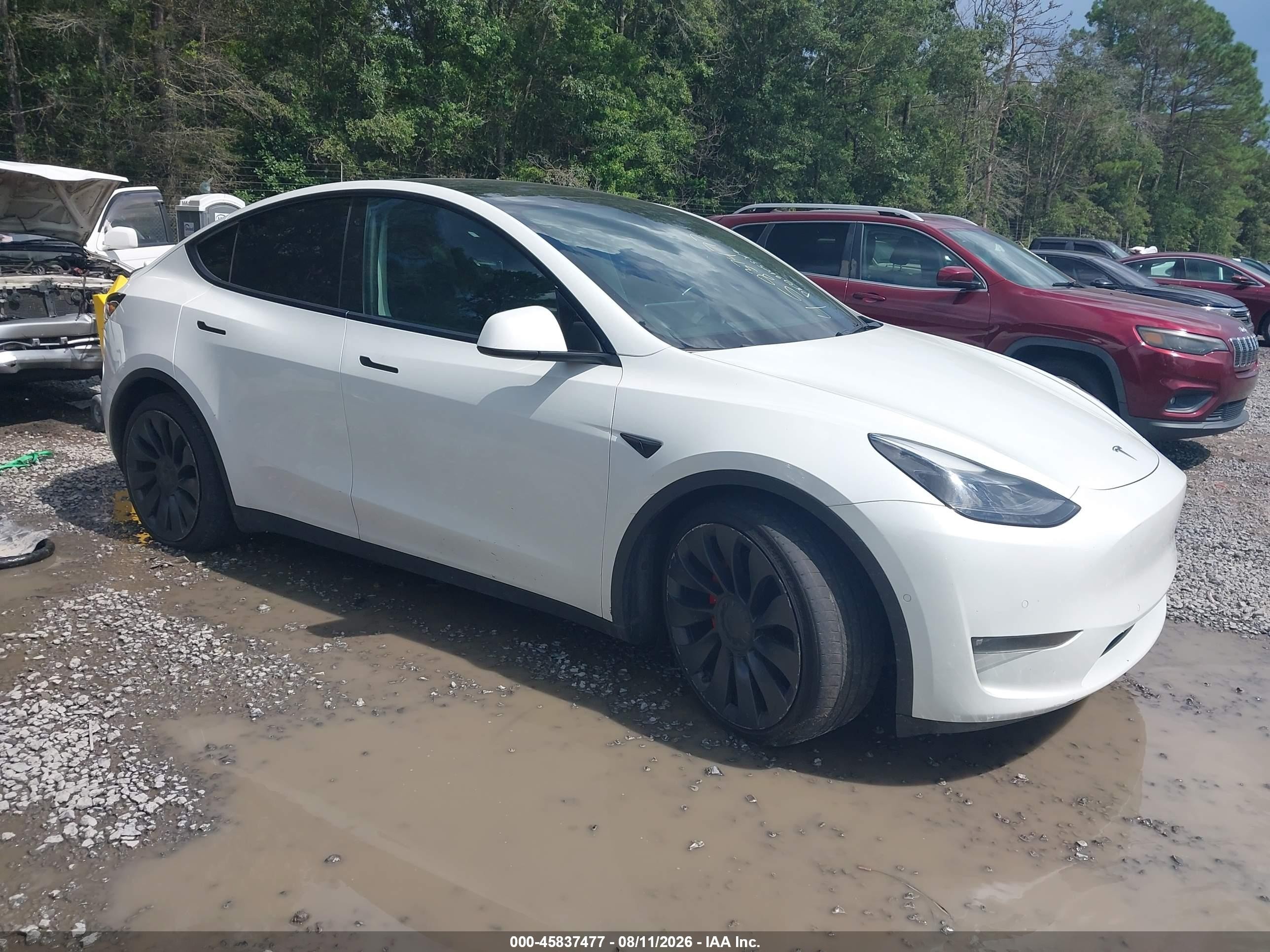 2022 Tesla Model Y VIN 7SAYGDEFXNF380169 — IAAI salvage auction photo
