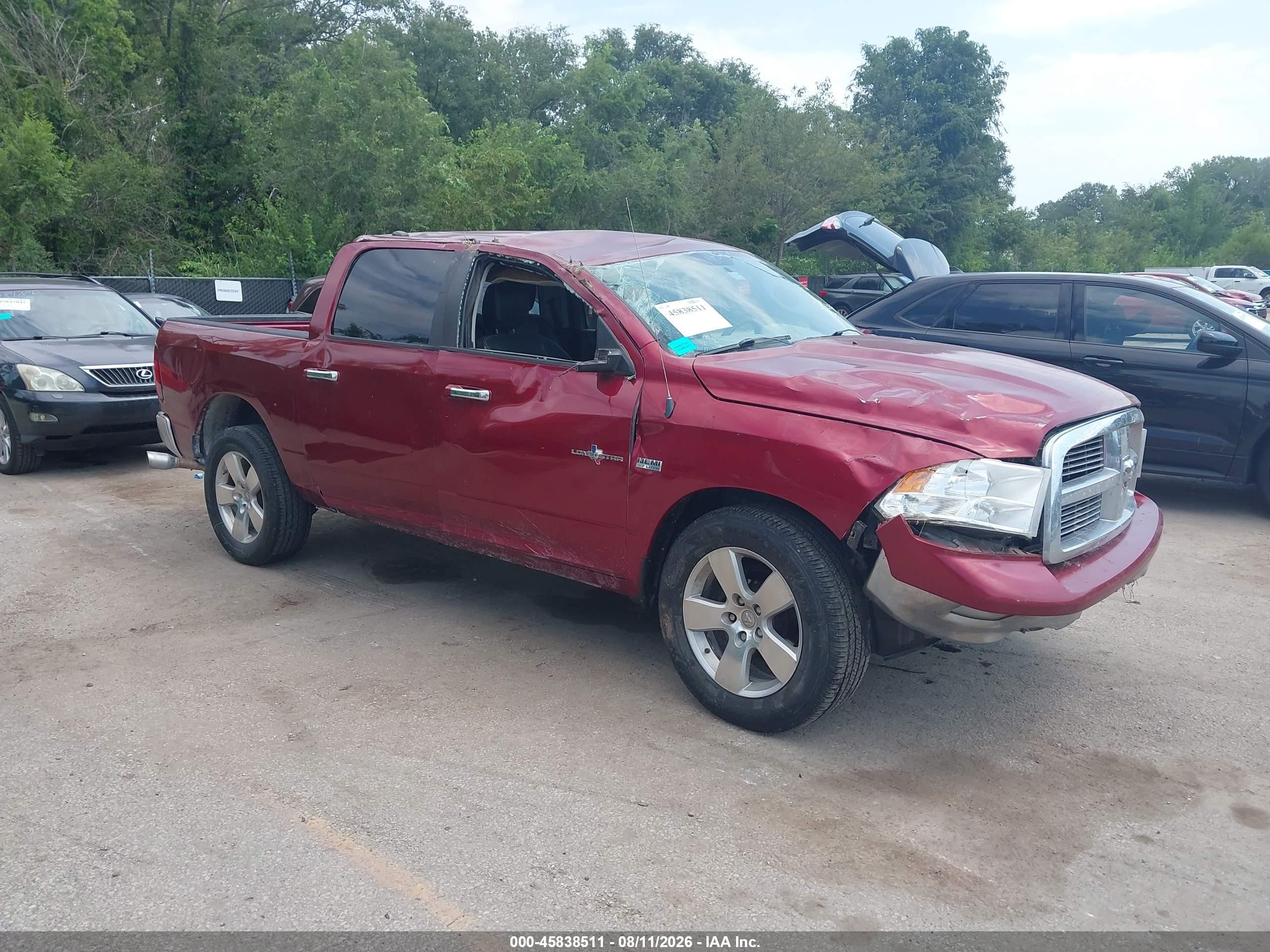 2012 Ram 1500 VIN 1C6RD7LT6CS349190 IAAI salvage auction — All Over, Salvage (Kansas), sold $750 on 2026-09-07 (photo 1)