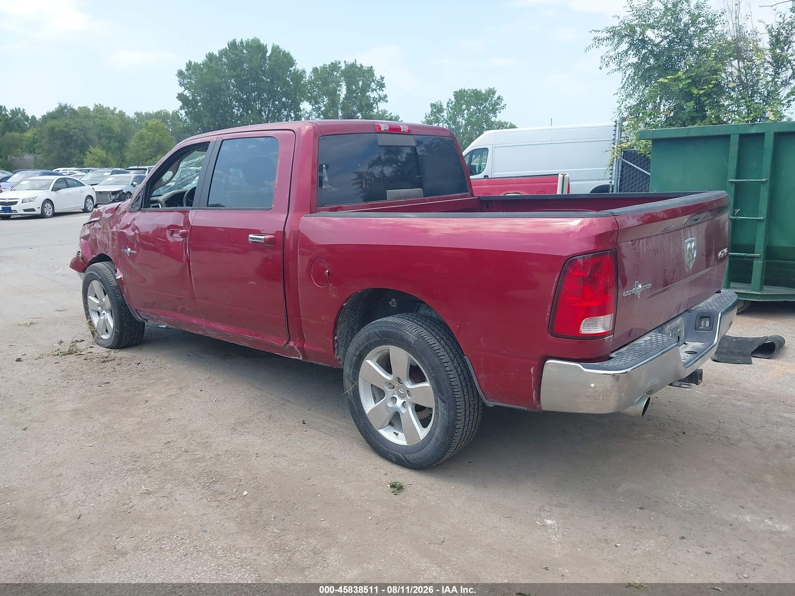 2012 Ram 1500 VIN 1C6RD7LT6CS349190 IAAI salvage auction — All Over, Salvage (Kansas), sold $750 on 2026-09-07 (photo 3)