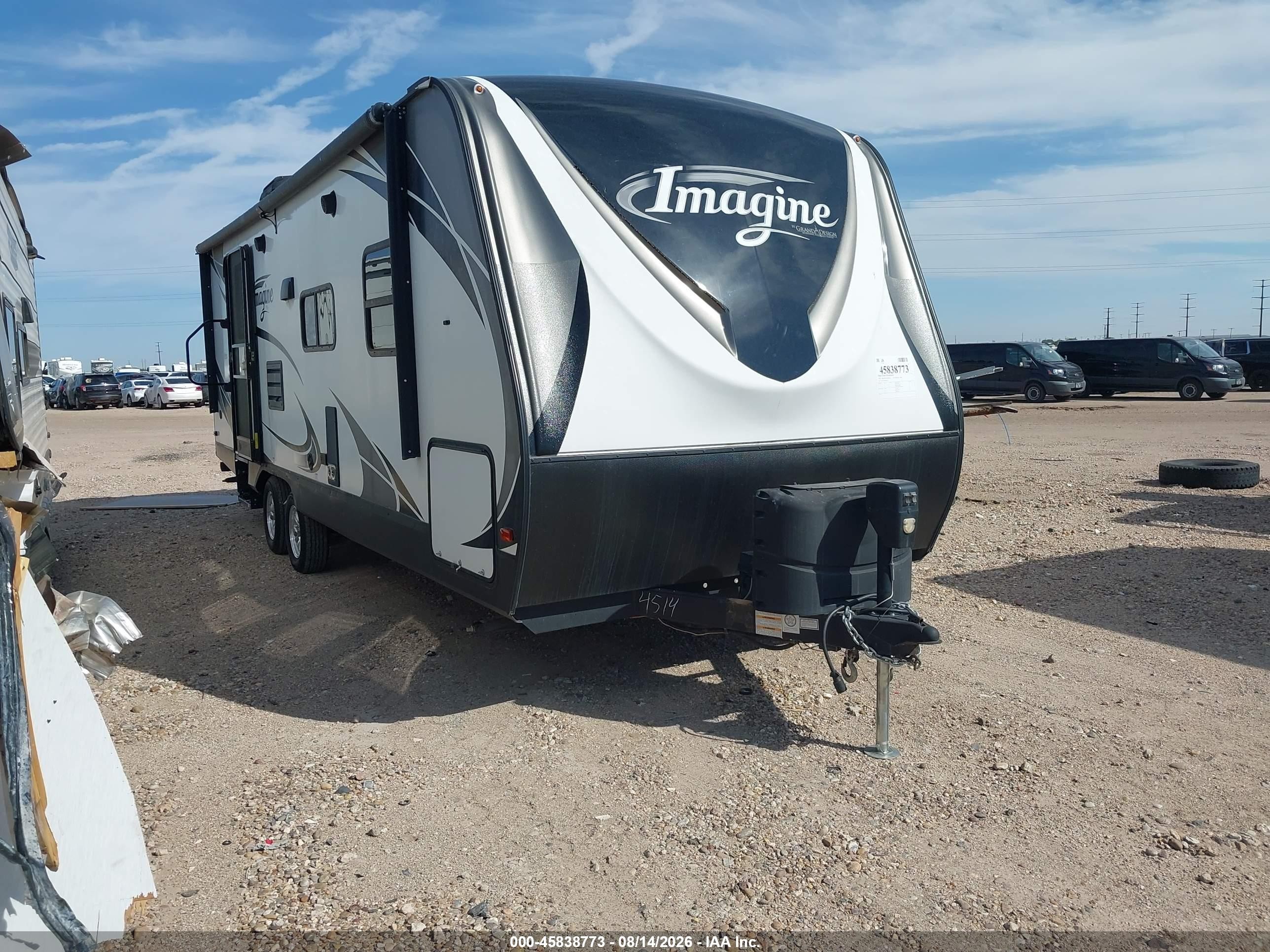 2018 Grand Design 30' Travel Trailer VIN 573TE3022J6604514 IAAI salvage auction — Hail, Original (Texas), sold $7,000 on 2026-09-21 (photo 1)
