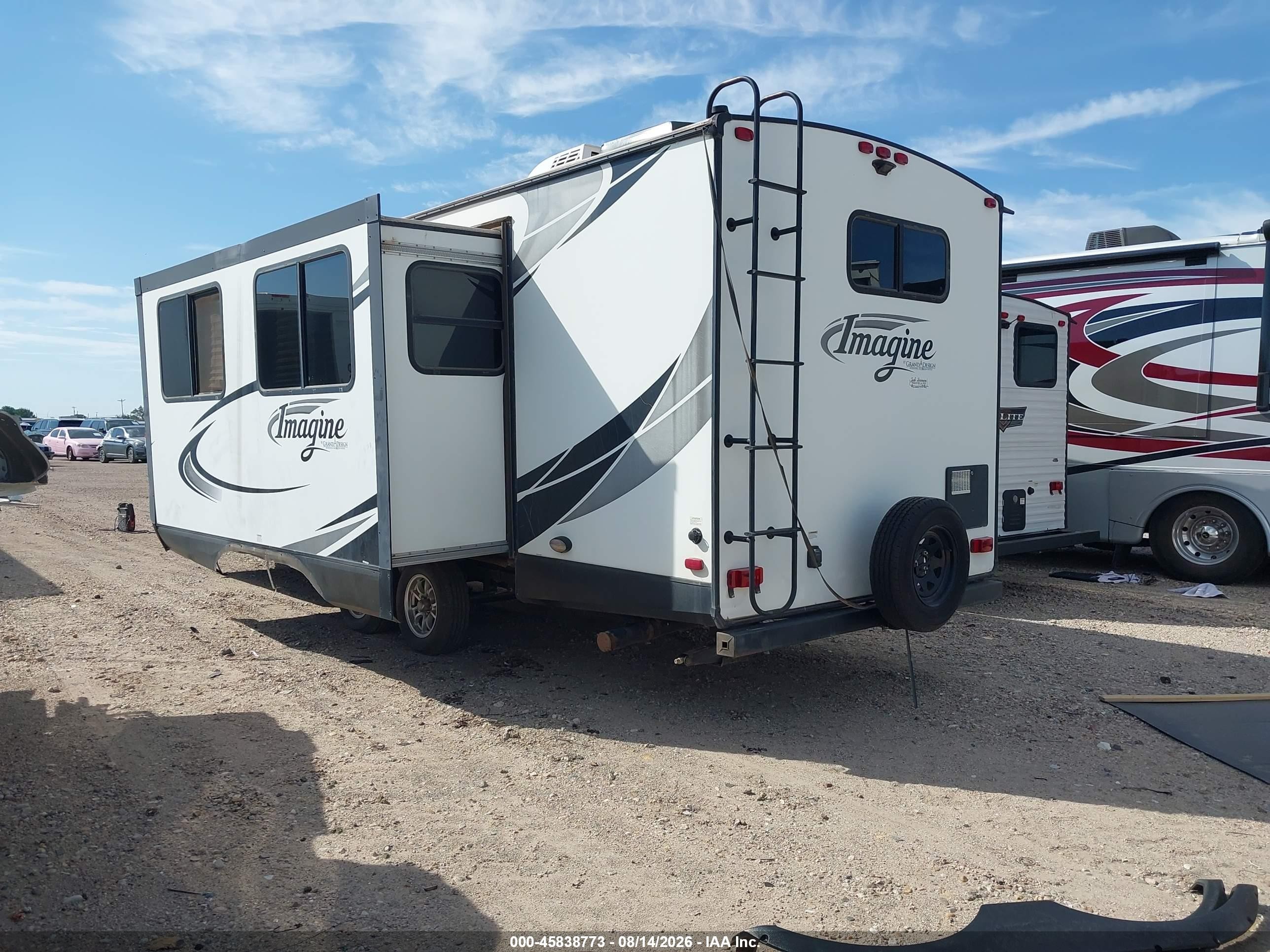 2018 Grand Design 30' Travel Trailer VIN 573TE3022J6604514 IAAI salvage auction — Hail, Original (Texas), sold $7,000 on 2026-09-21 (photo 3)