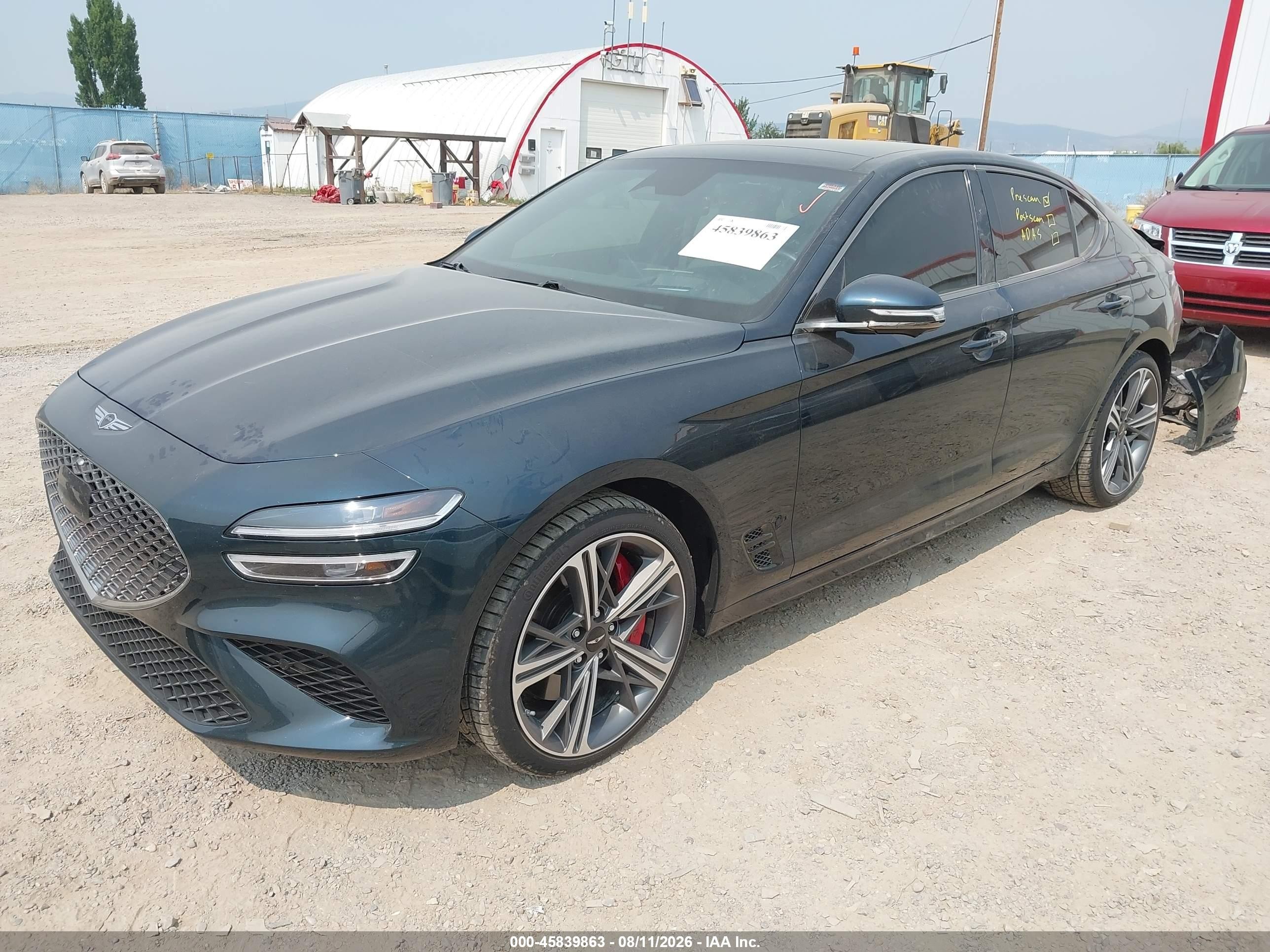 2024 Genesis G70 VIN KMTG54SE0RU140931 IAAI salvage auction — Rear End, Salvage (Montana), sold $13,600 on 2026-09-19 (photo 2)