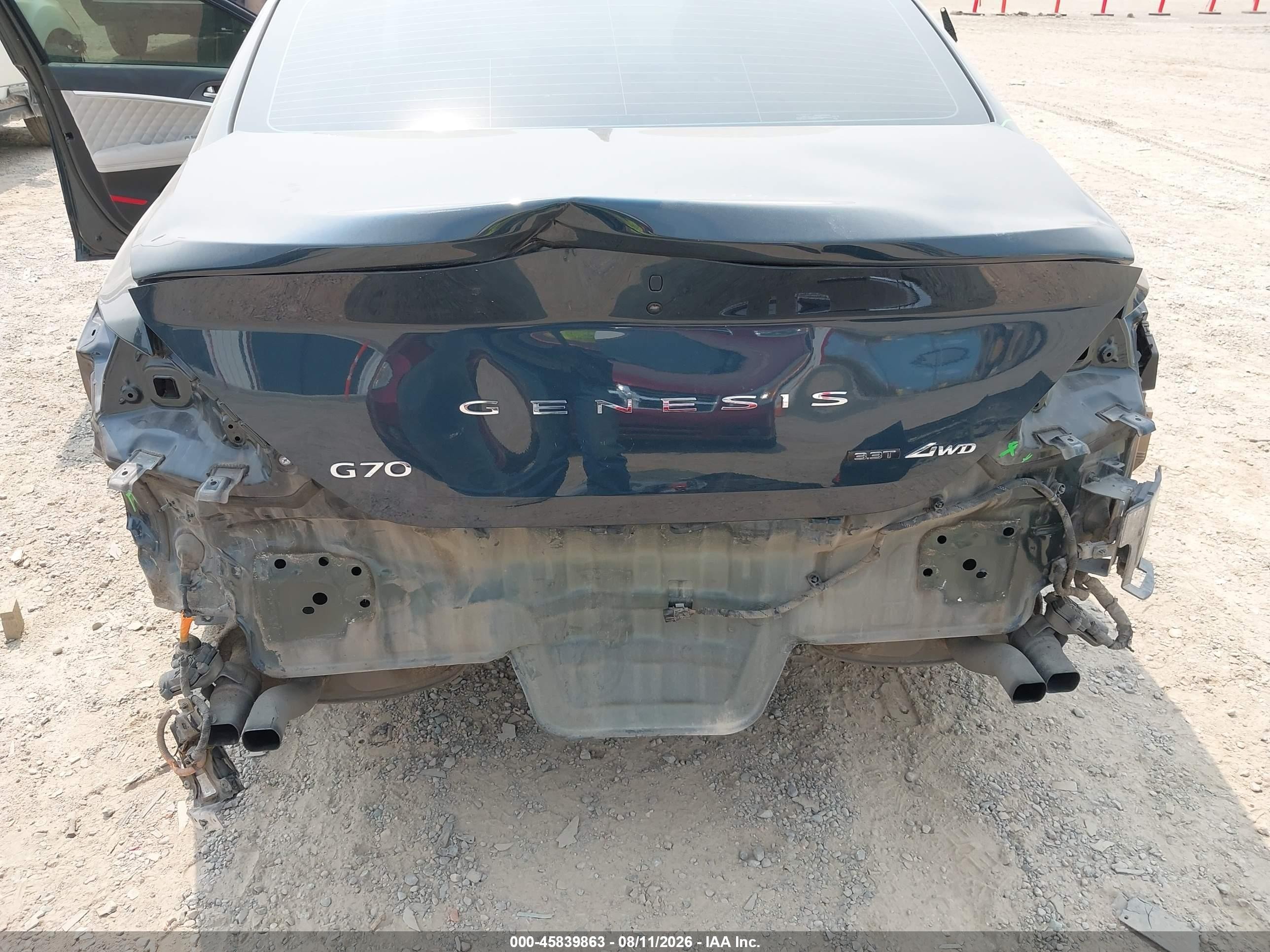 2024 Genesis G70 VIN KMTG54SE0RU140931 IAAI salvage auction — Rear End, Salvage (Montana), sold $13,600 on 2026-09-19 (photo 6)