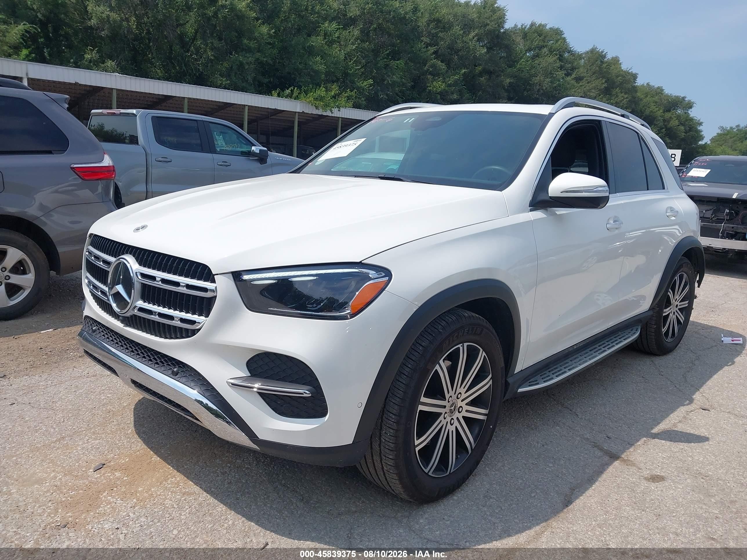 2026 Mercedes-Benz GLE-Class VIN 4JGFB4FB3TB596195 IAAI salvage auction — Front End, Clear (Florida), sold $36,250 on 2026-08-16 (photo 2)