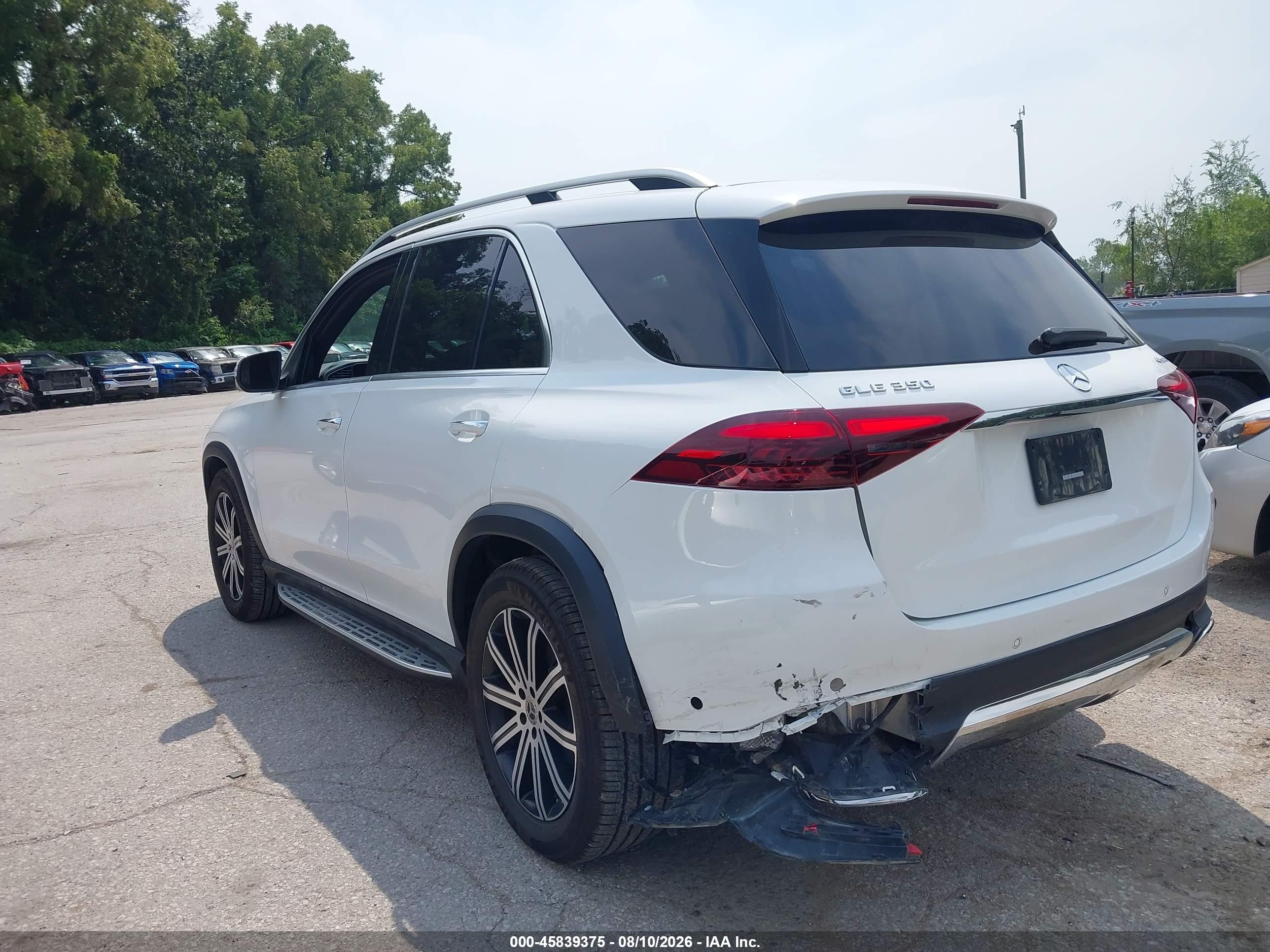 2026 Mercedes-Benz GLE-Class VIN 4JGFB4FB3TB596195 IAAI salvage auction — Front End, Clear (Florida), sold $36,250 on 2026-08-16 (photo 3)