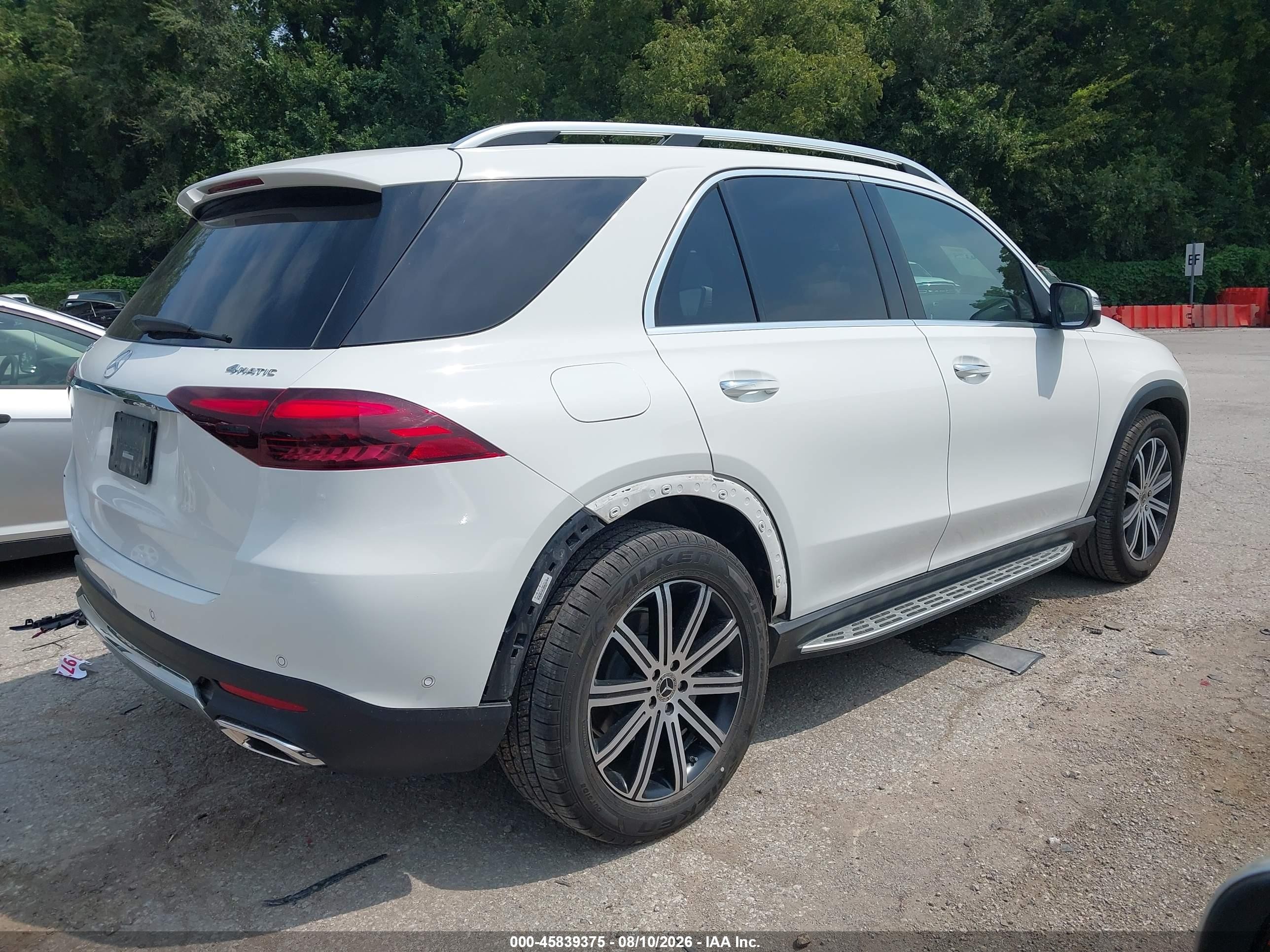 2026 Mercedes-Benz GLE-Class VIN 4JGFB4FB3TB596195 IAAI salvage auction — Front End, Clear (Florida), sold $36,250 on 2026-08-16 (photo 4)
