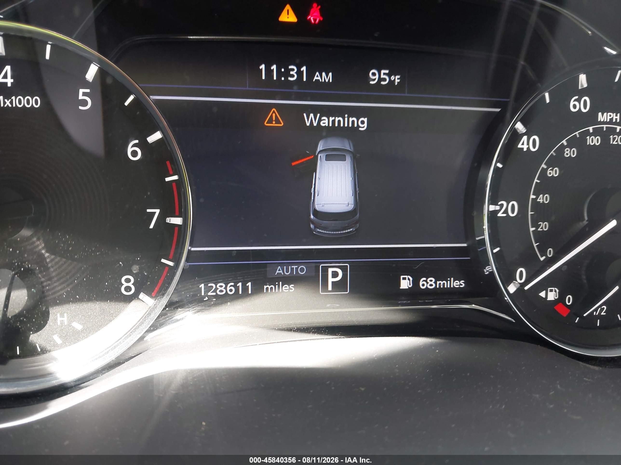 2020 Infiniti Qx80 VIN JN8AZ2NE3L9250881 IAAI salvage auction — Front End, Salvage (Texas), sold $6,600 on 2026-09-11 (photo 7)