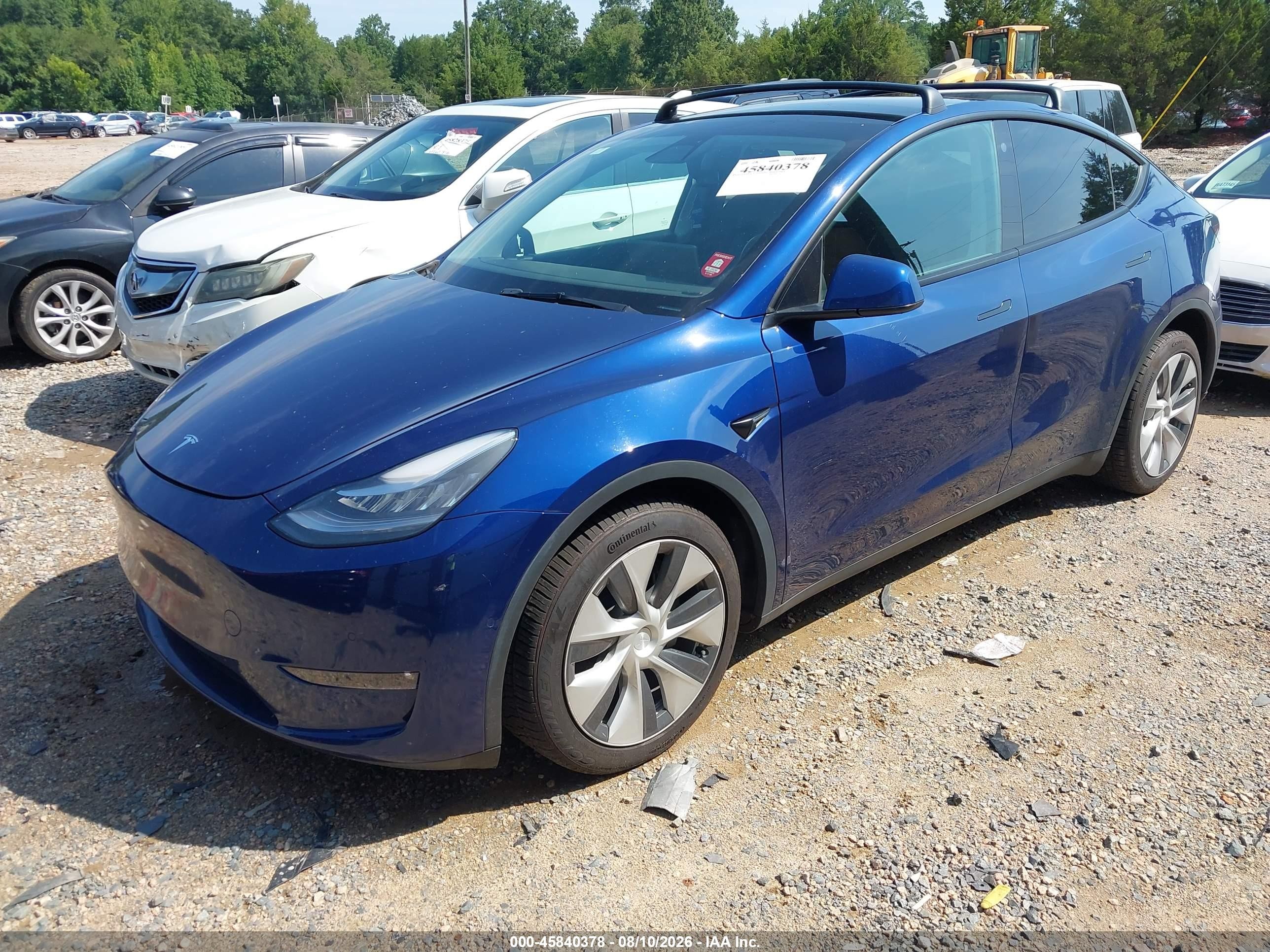 2021 Tesla Model Y VIN 5YJYGDEE1MF190683 IAAI salvage auction — Front End, Salvage (North Carolina), sold $9,700 on 2026-09-11 (photo 2)
