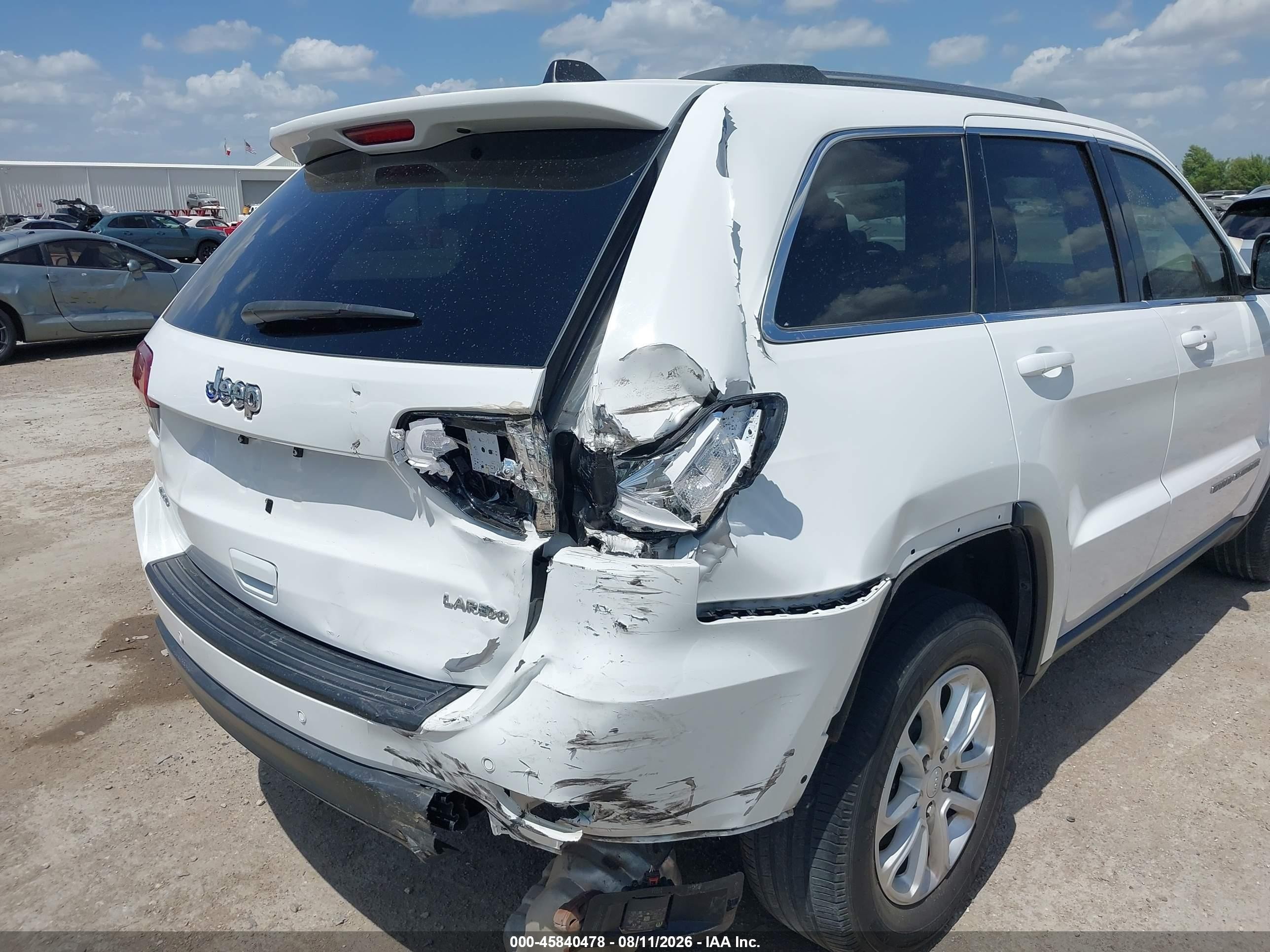 2021 Jeep Grand cherokee VIN 1C4RJFAG1MC731723 IAAI salvage auction — Rear End, Salvage (Texas), sold $9,850 on 2026-09-18 (photo 6)