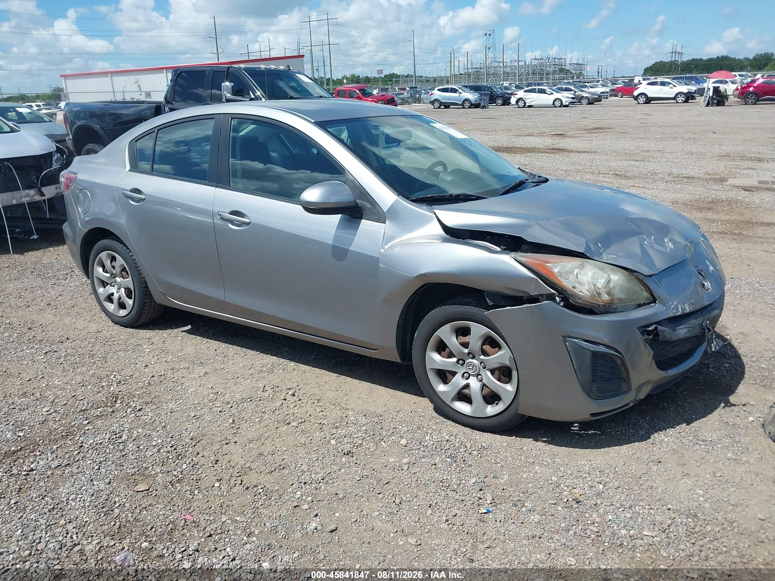 2010 Mazda 3 VIN JM1BL1SF0A1348934 IAAI salvage auction — Front End, Salvage (Louisiana), sold $725 on 2026-10-02 (photo 1)