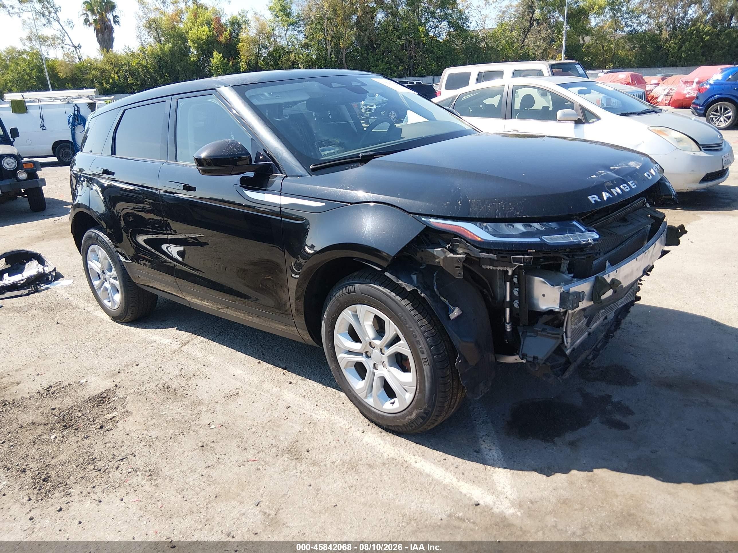 2022 Land rover Range rover evoque VIN SALZJ2FX3NH165918 IAAI salvage auction — Front End, Salvage (California), sold $8,600 on 2026-08-31 (photo 1)
