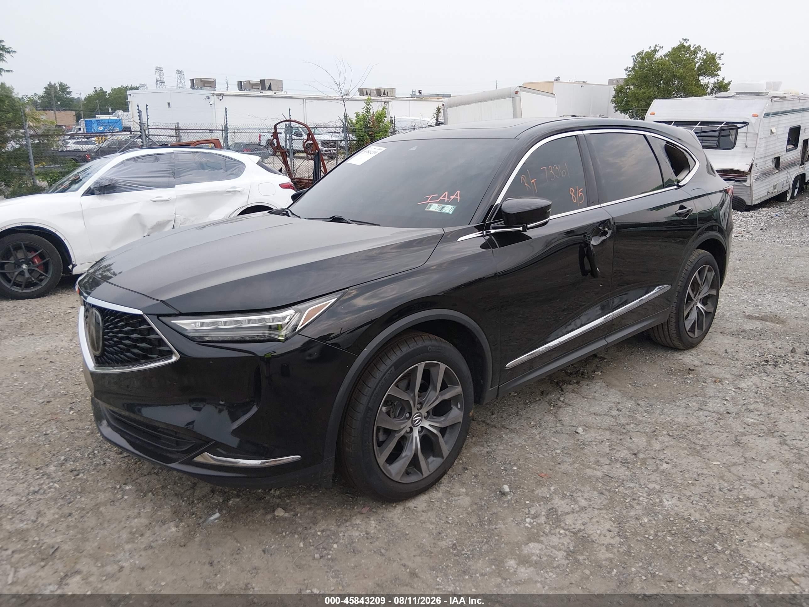 2022 Acura Mdx VIN 5J8YE1H46NL036591 IAAI salvage auction — Theft, Salvage (Pennsylvania), sold $14,000 on 2026-09-23 (photo 2)