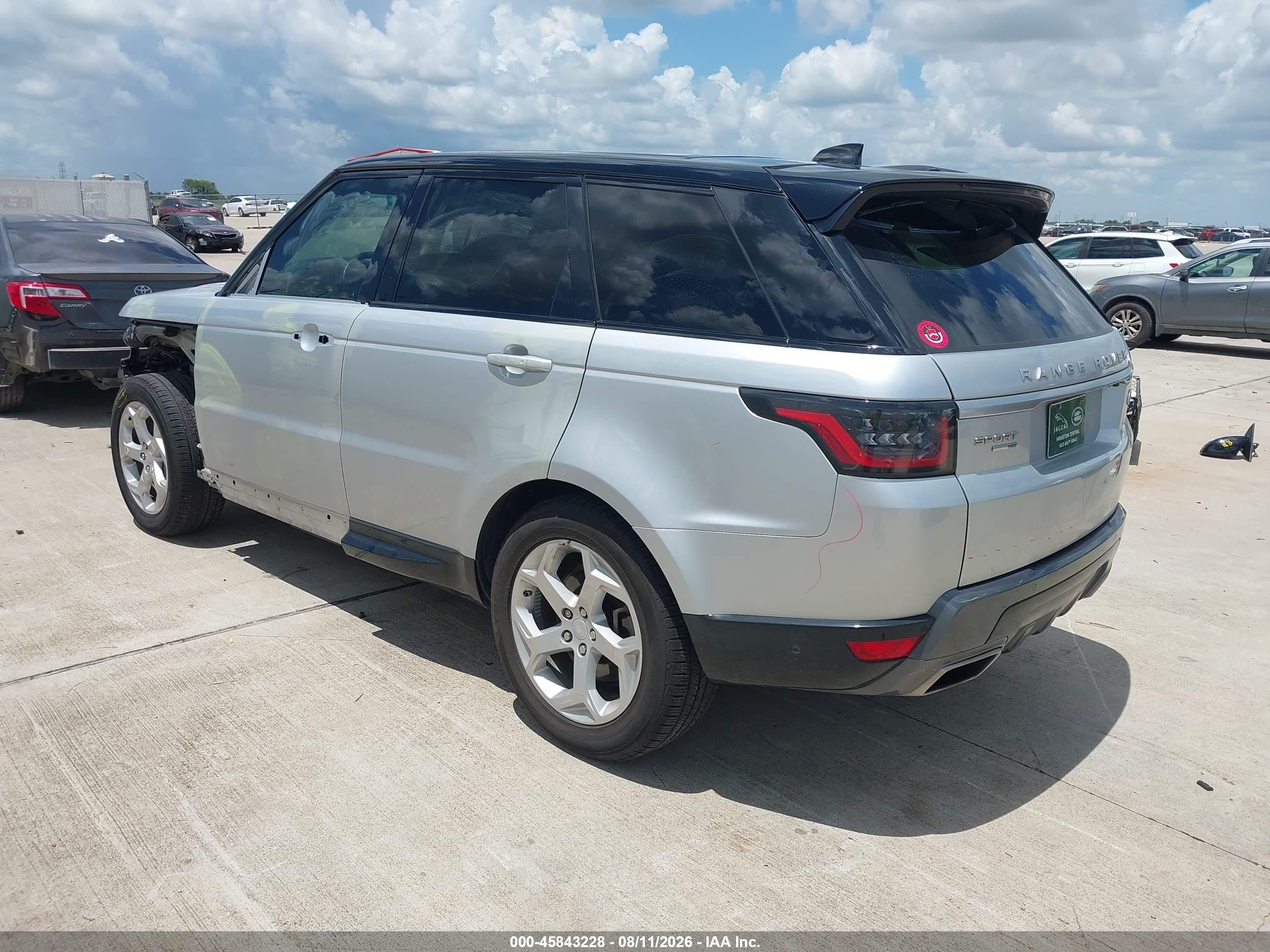 2018 Land rover Range rover sport VIN SALWR2RV5JA806110 IAAI salvage auction — Front End, Original (Texas), sold $10,600 on 2026-09-10 (photo 3)