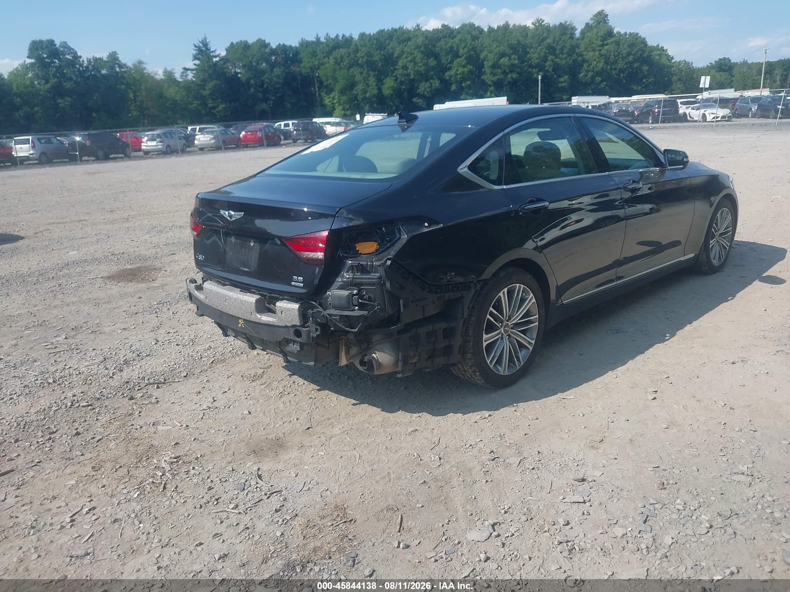 2018 Genesis G80 VIN KMHGN4JE3JU251537 IAAI salvage auction — Rear End, Mv-907A (New York), sold $5,700 on 2026-09-13 (photo 4)