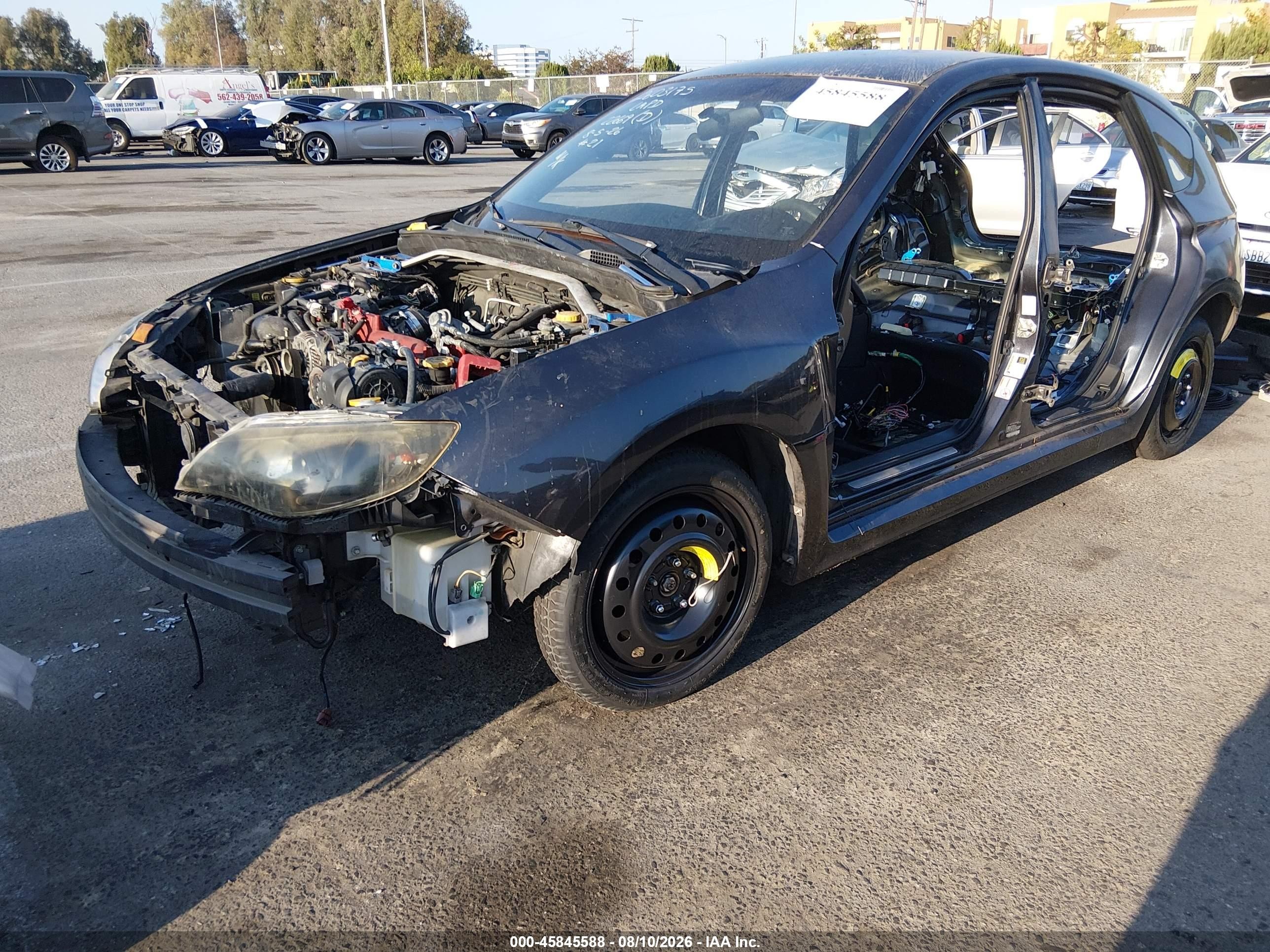 2013 Subaru Impreza VIN JF1GR8H67DL853744 IAAI salvage auction — Theft, Non-Repairable (California), sold $375 on 2026-09-10 (photo 2)