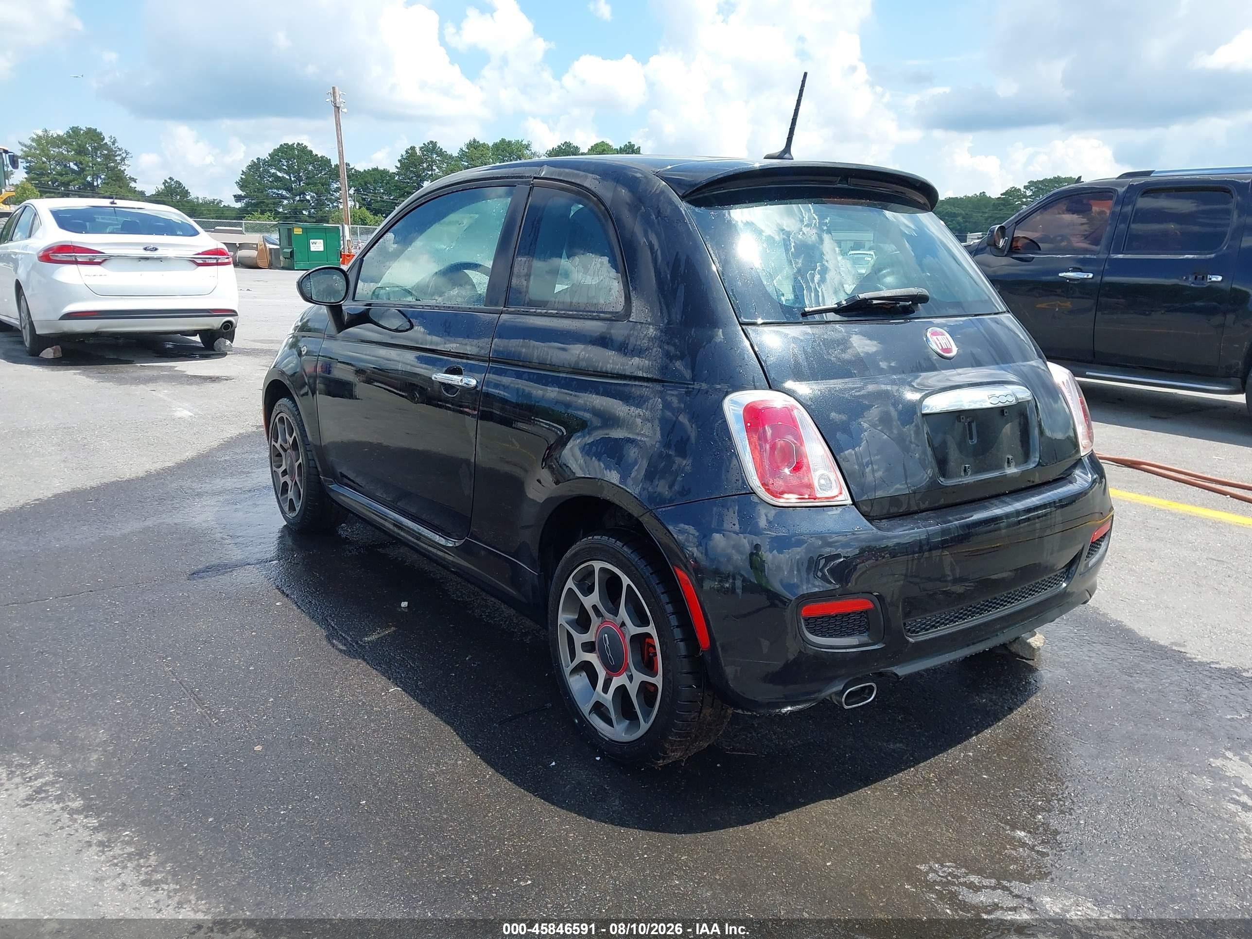 2012 Fiat 500 VIN 3C3CFFBR7CT101932 IAAI salvage auction — Normal Wear, Clear (Georgia), sold $325 on 2026-09-02 (photo 3)