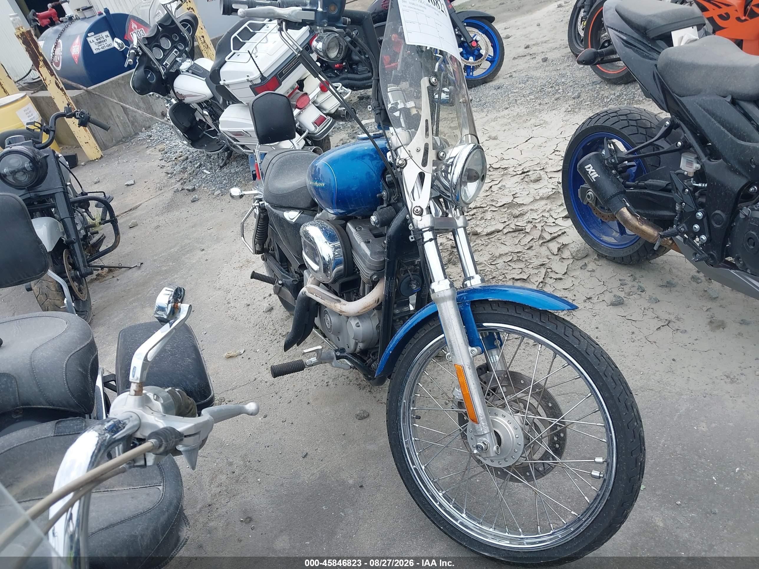 2005 Harley-davidson Xl883 VIN 1HD4CJM145K416385 IAAI salvage auction — Normal Wear, Repossession Paperwork (Georgia), sold $2,200 on 2026-09-09 (photo 1)