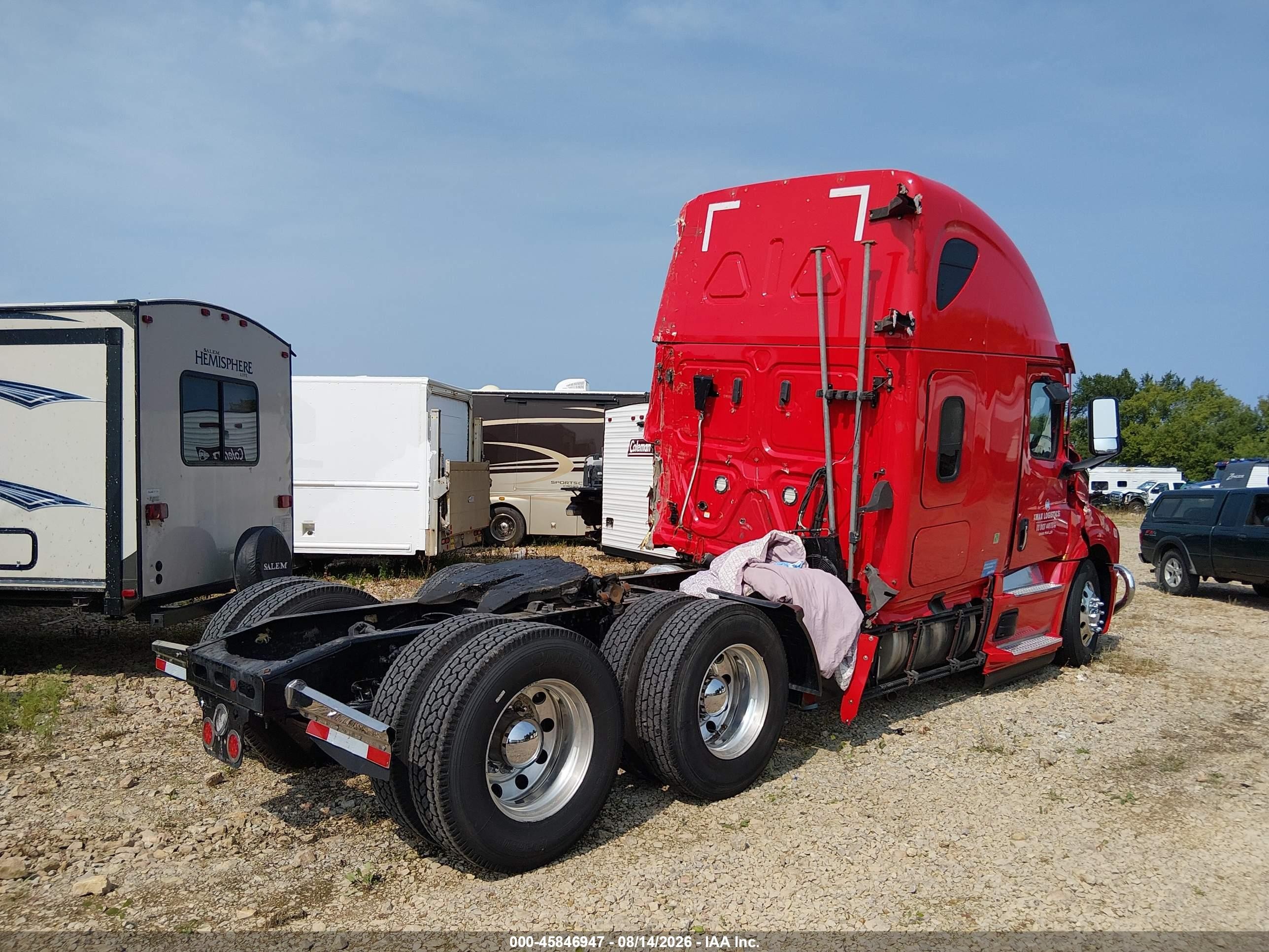 2021 Freightliner New Cascadia 126 VIN 3AKJHHDR2MSMV3526 IAAI salvage auction — All Over, Salvage (North Dakota), sold $8,850 on 2026-09-23 (photo 4)