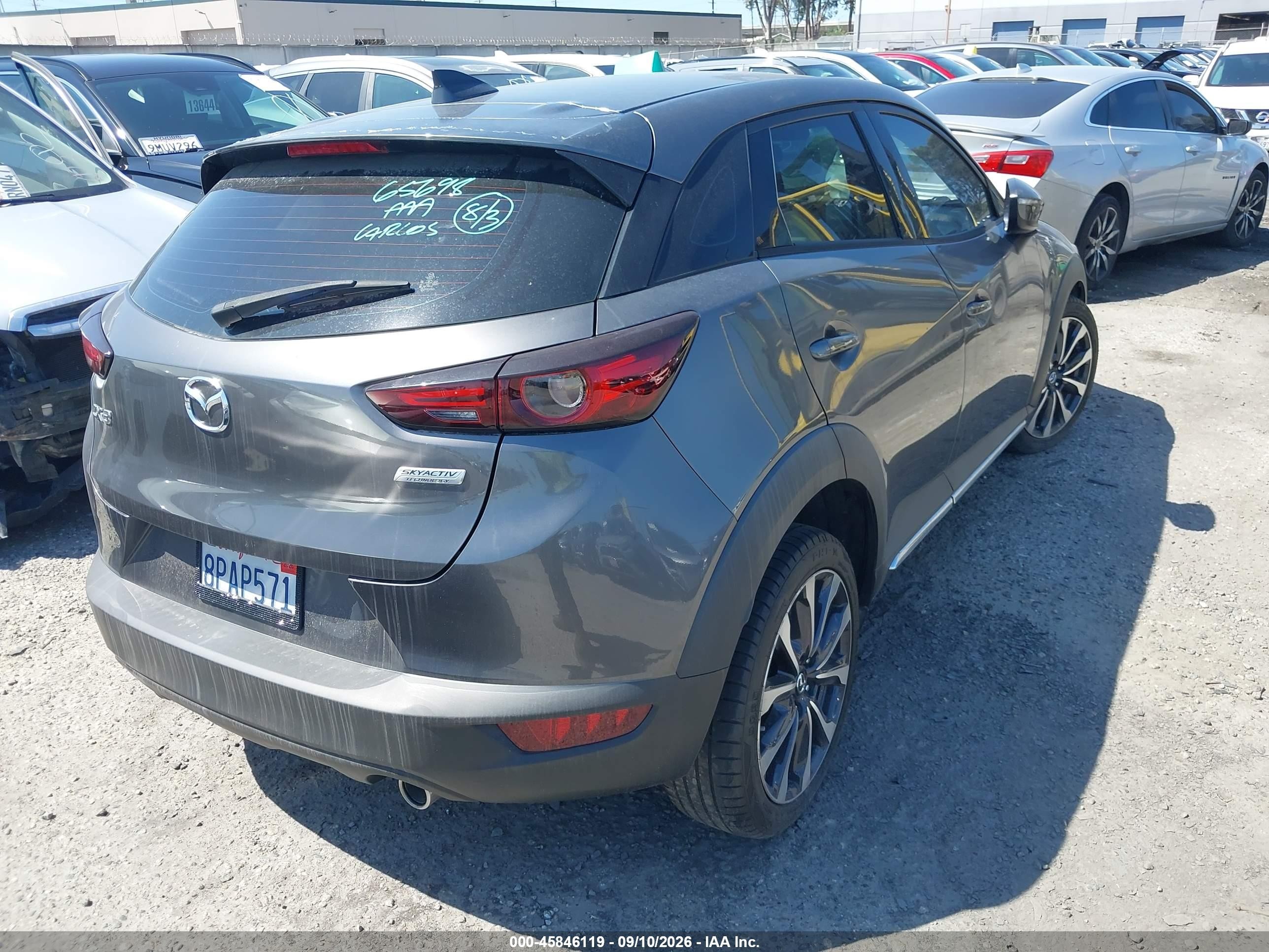 2019 Mazda Cx-3 VIN JM1DKDD79K1451290 IAAI salvage auction — Unknown, Salvage Certificate (California), sold $2,750 on 2026-09-12 (photo 4)