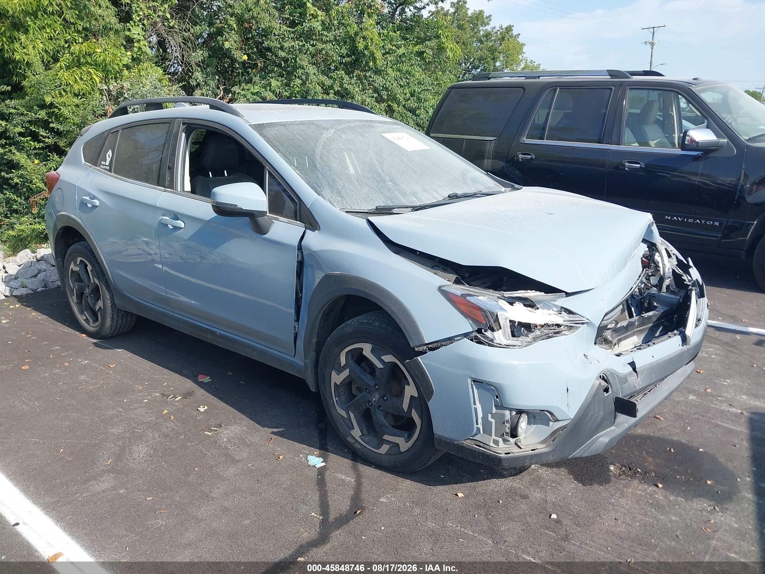 2021 Subaru Xv VIN JF2GTHMC8M8315016 IAAI salvage auction — Front End, Salvage (Tennessee), sold $4,000 on 2026-09-11 (photo 1)