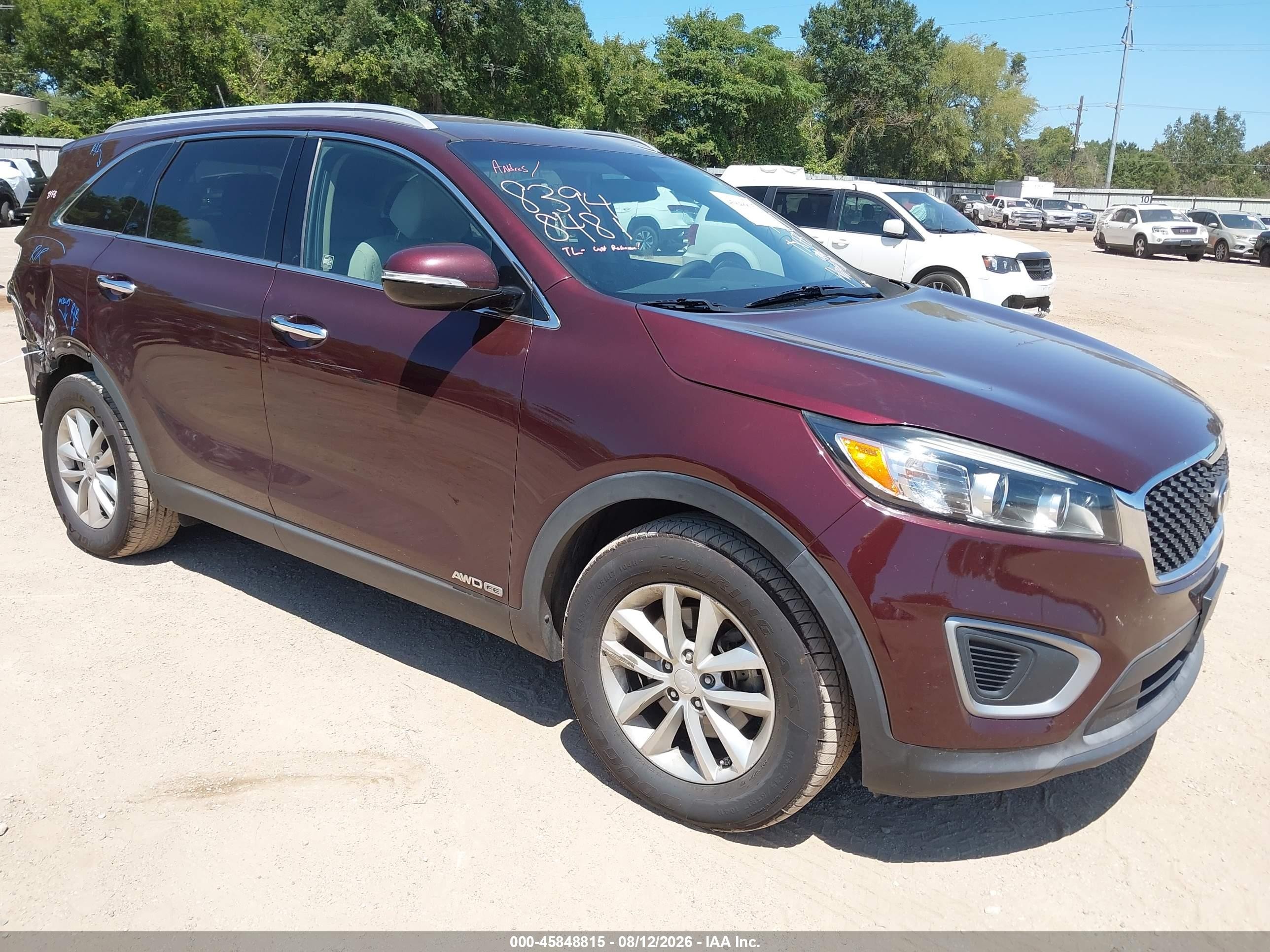 2018 Kia Sorento VIN 5XYPGDA55JG347721 IAAI salvage auction — Rear End, Salvage (Texas), sold $3,200 on 2026-10-10 (photo 1)