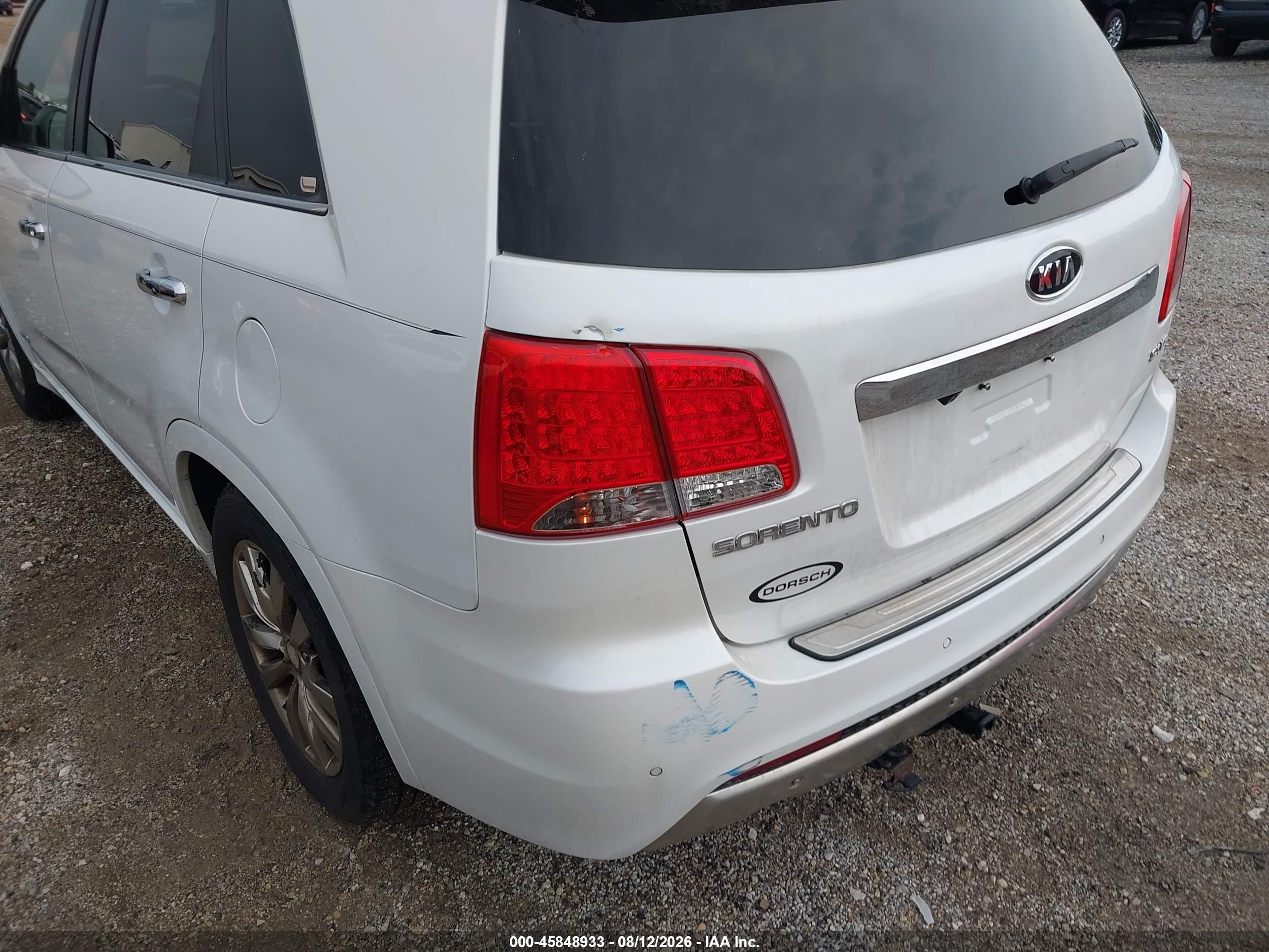 2012 Kia Sorento VIN 5XYKWDA20CG304863 IAAI salvage auction — Normal Wear, Clear (Illinois), sold $950 on 2026-09-09 (photo 6)