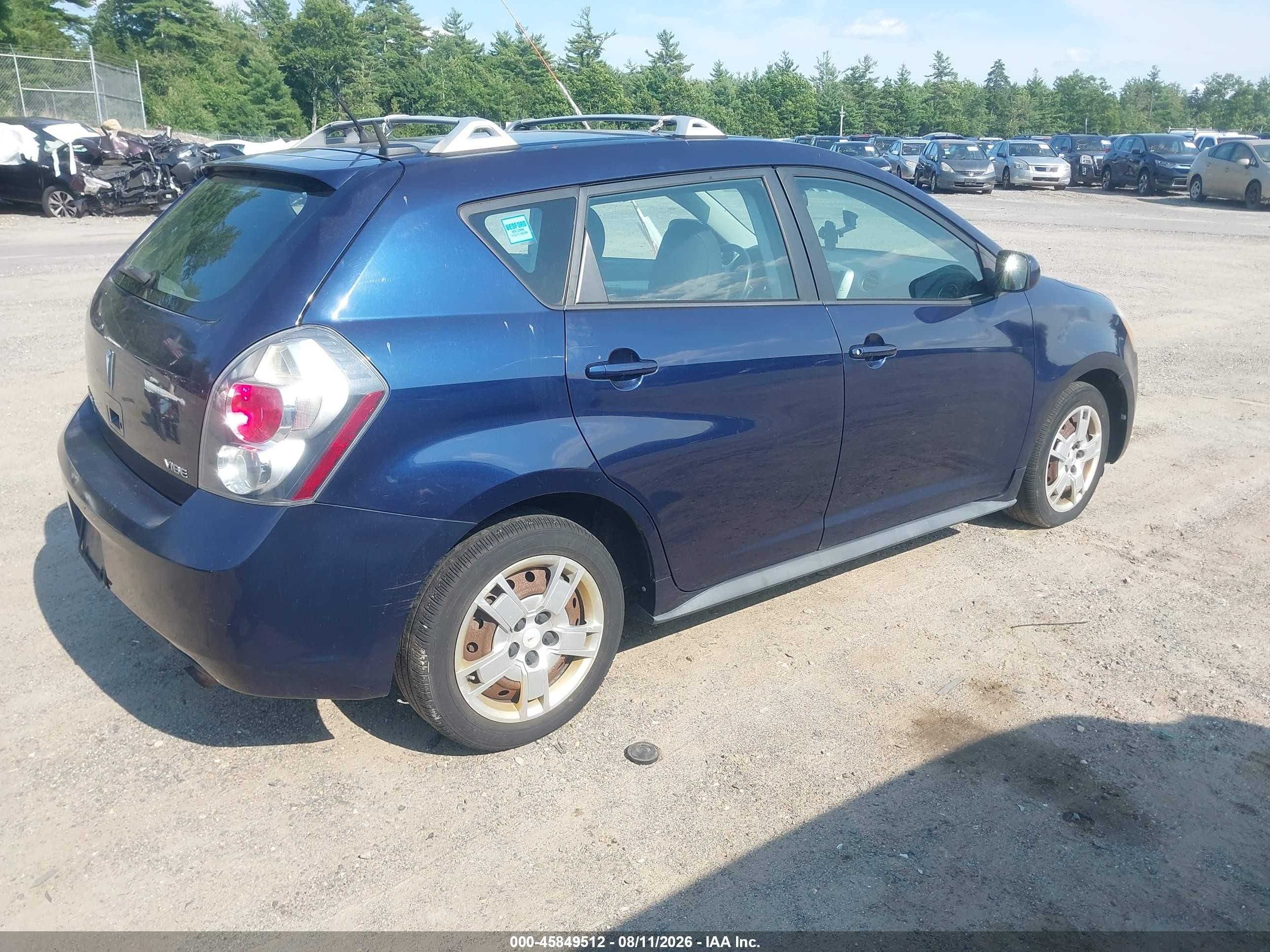 2009 Pontiac Vibe VIN 5Y2SP67099Z437467 IAAI salvage auction — Normal Wear, Clear (Massachusetts), sold $925 on 2026-09-09 (photo 4)
