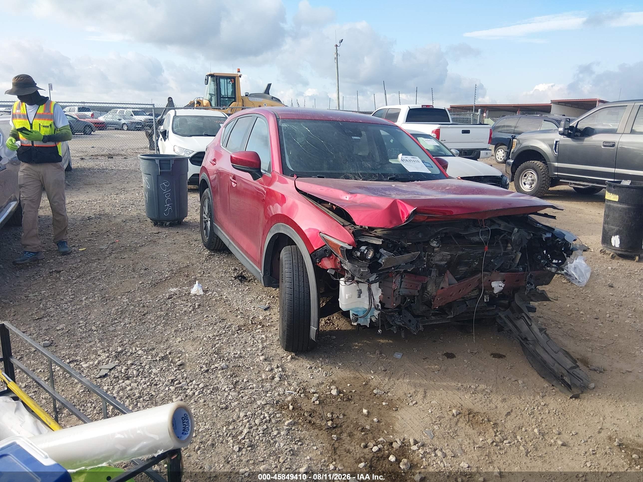 2021 Mazda Cx-5 VIN JM3KFACM1M0462401 IAAI salvage auction — Front End, Salvage (Texas), sold $3,100 on 2026-10-02 (photo 1)